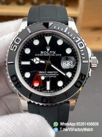 VSF Watch Yacht Master 42mm 226659 Gain Weignt 149g 3D Black Ceramic Bezel Black Dial on Oysterflex Strap VS3235 V3 00