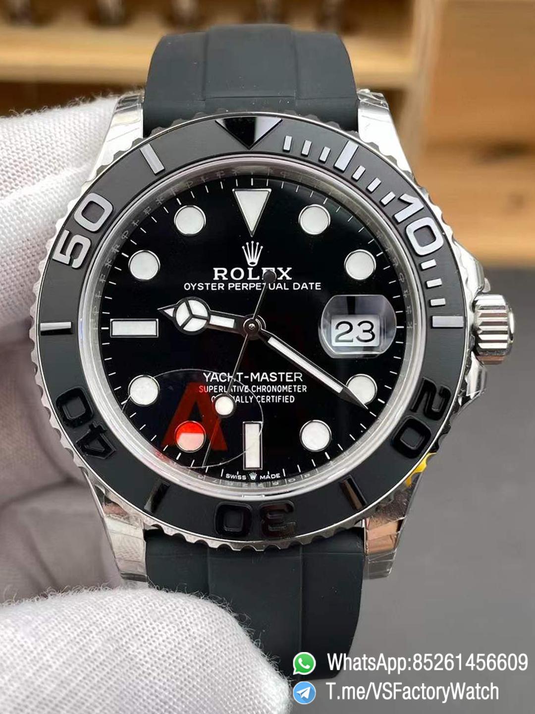 VSF Watch Yacht Master 42mm 226659 Gain Weignt 149g 3D Black Ceramic Bezel Black Dial on Oysterflex Strap VS3235 V3 00 VSF Watch Yacht Master 42mm 226659 Gain Weignt 149g 3D Black Ceramic Bezel Black Dial on Oysterflex Strap VS3235 V3 00
