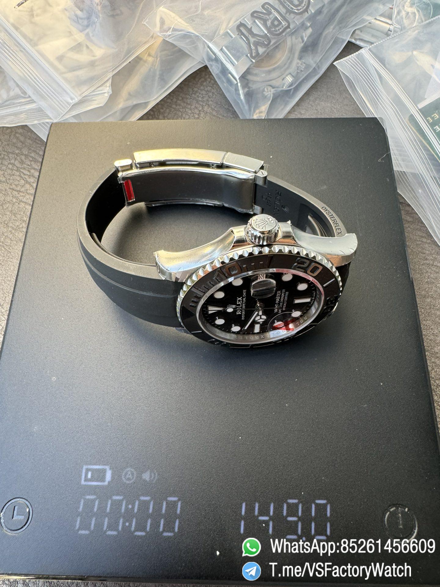 VSF Watch Yacht Master 42mm 226659 Gain Weignt 149g 3D Black Ceramic Bezel Black Dial on Oysterflex Strap VS3235 V3 10 VSF Watch Yacht Master 42mm 226659 Gain Weignt 149g 3D Black Ceramic Bezel Black Dial on Oysterflex Strap VS3235 V3 10
