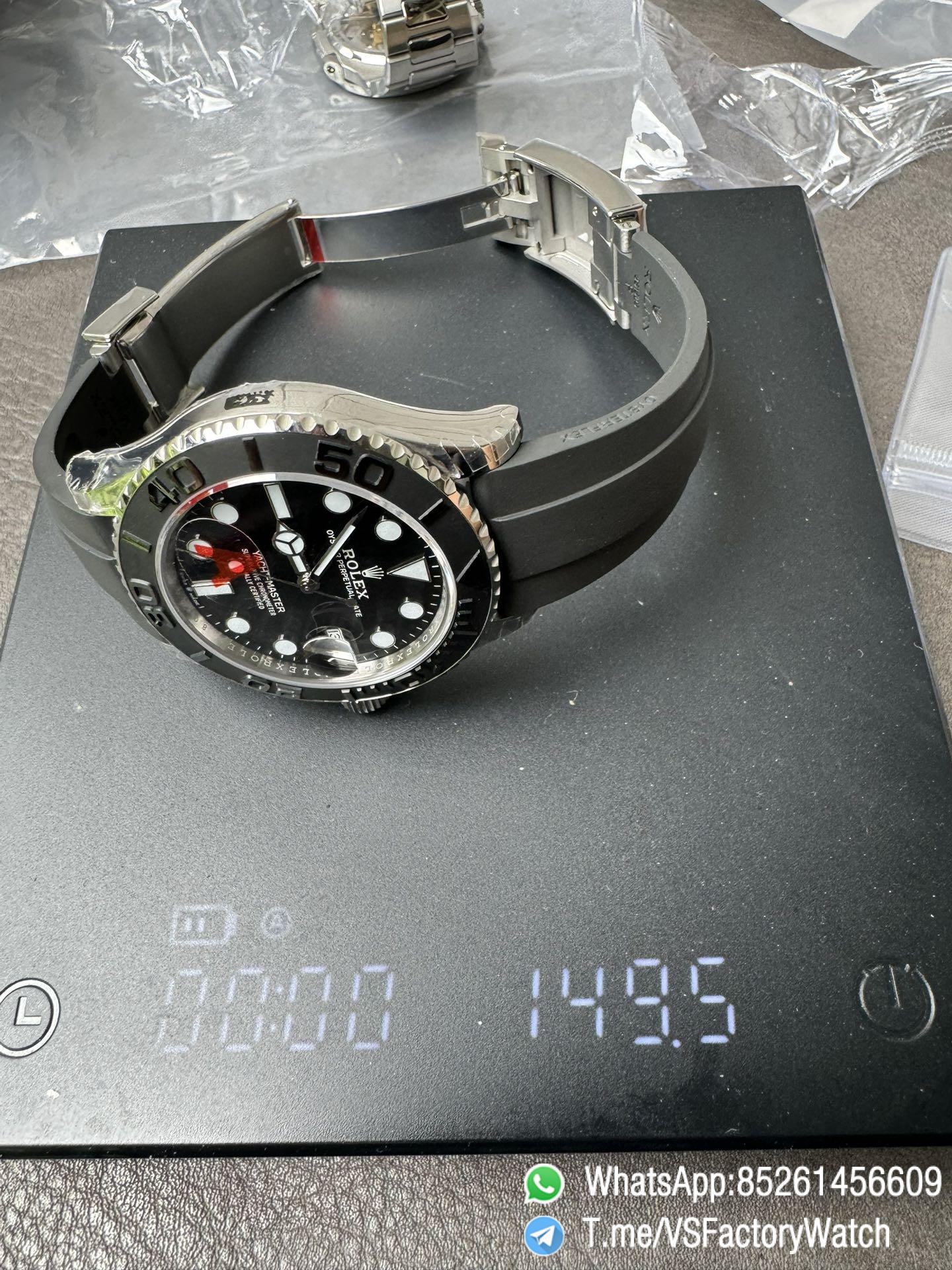 VSF Watch Yacht Master 42mm 226659 Gain Weignt 149g 3D Black Ceramic Bezel Black Dial on Oysterflex Strap VS3235 V3 11 VSF Watch Yacht Master 42mm 226659 Gain Weignt 149g 3D Black Ceramic Bezel Black Dial on Oysterflex Strap VS3235 V3 11