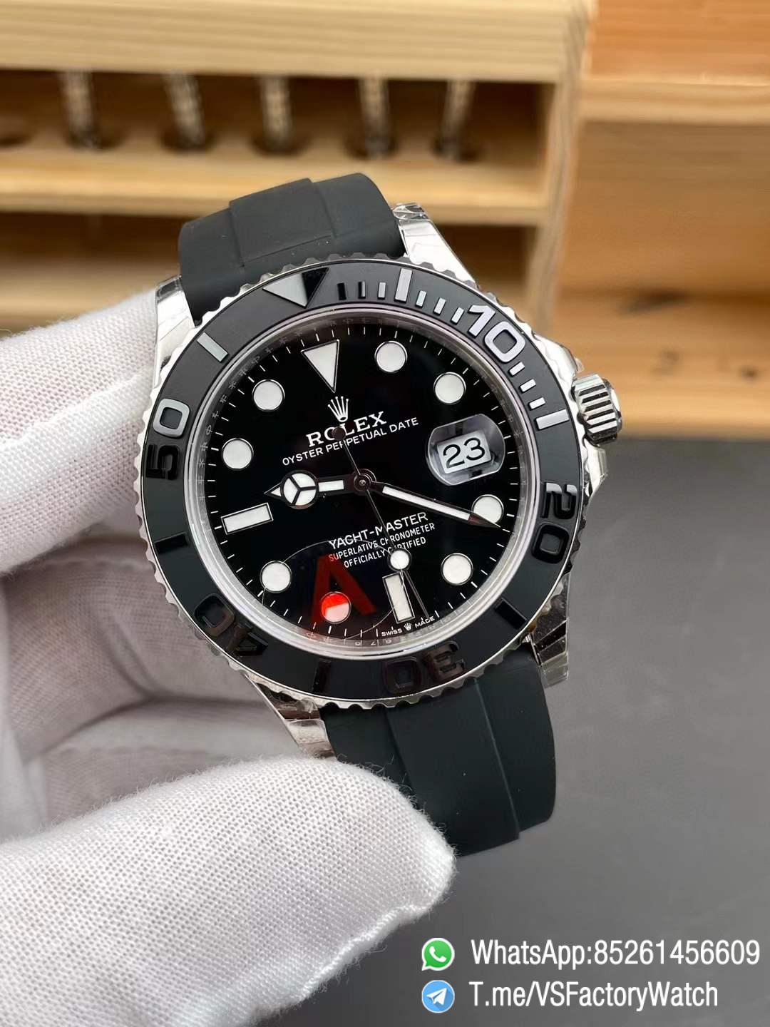 VSF Watch Yacht Master 42mm 226659 Gain Weignt 149g 3D Black Ceramic Bezel Black Dial on Oysterflex Strap VS3235 V3 13 VSF Watch Yacht Master 42mm 226659 Gain Weignt 149g 3D Black Ceramic Bezel Black Dial on Oysterflex Strap VS3235 V3 13