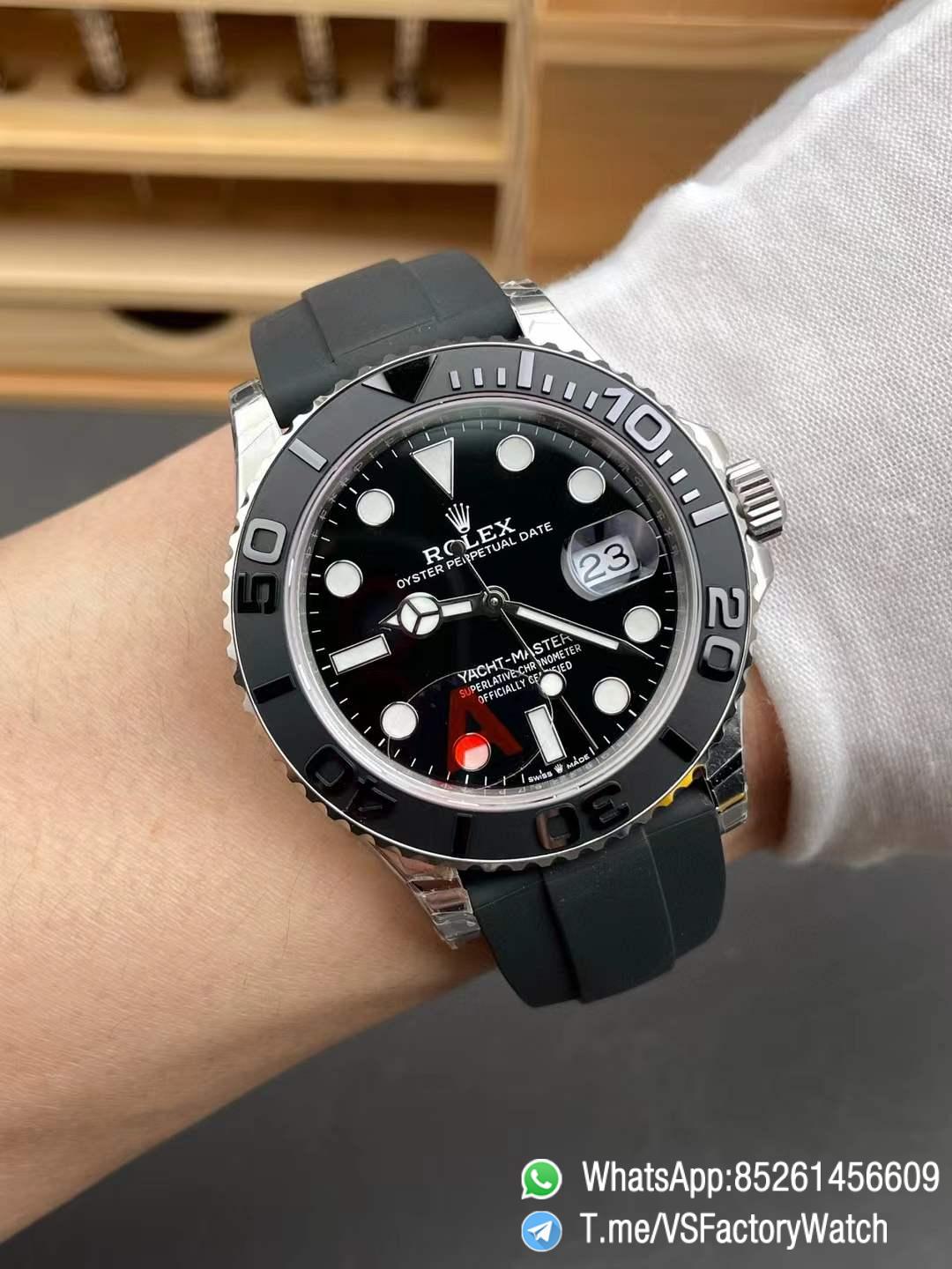 VSF Watch Yacht Master 42mm 226659 Gain Weignt 149g 3D Black Ceramic Bezel Black Dial on Oysterflex Strap VS3235 V3 20 VSF Watch Yacht Master 42mm 226659 Gain Weignt 149g 3D Black Ceramic Bezel Black Dial on Oysterflex Strap VS3235 V3 20