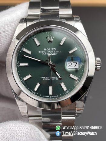 VSF Watches Datejust 41 Ref 126300 0019 Mint Green Dial Smooth Bezel 904L Steel Oyster Bracelet DanDong 3235 Movement 72 PR 00