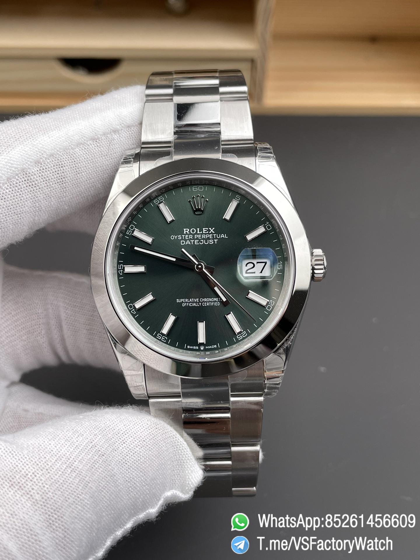VSF Watches Datejust 41 Ref 126300 0019 Mint Green Dial Smooth Bezel 904L Steel Oyster Bracelet DanDong 3235 Movement 72 PR 02 VSF Watches Datejust 41 Ref 126300 0019 Mint Green Dial Smooth Bezel 904L Steel Oyster Bracelet DanDong 3235 Movement 72 PR 02
