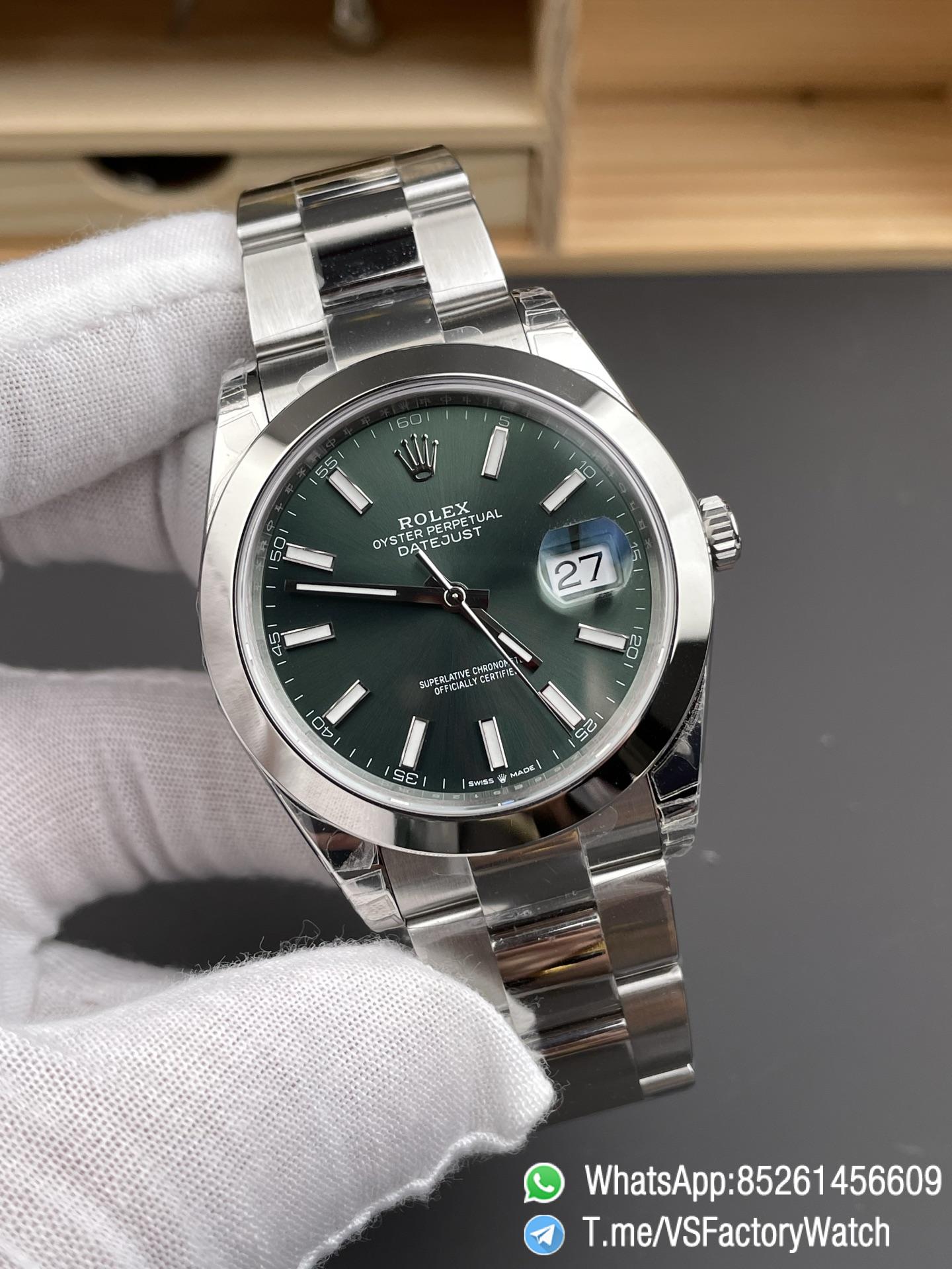 VSF Watches Datejust 41 Ref 126300 0019 Mint Green Dial Smooth Bezel 904L Steel Oyster Bracelet DanDong 3235 Movement 72 PR 03 VSF Watches Datejust 41 Ref 126300 0019 Mint Green Dial Smooth Bezel 904L Steel Oyster Bracelet DanDong 3235 Movement 72 PR 03