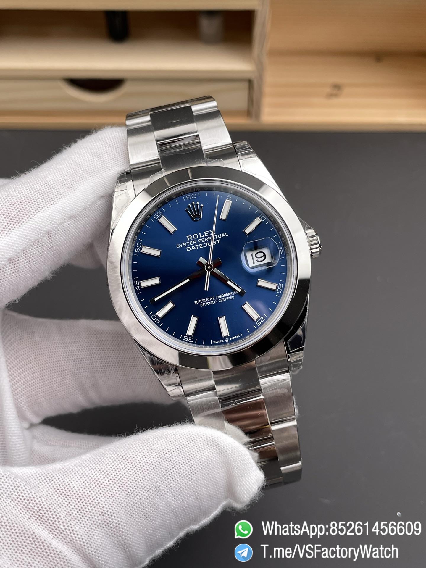 VSF Watches Datejust 41 Ref 126300 Bright Blue Dial Smooth Bezel 904L Steel Oyster Bracelet DanDong 3235 Movement 72 Hours PR 03 VSF Watches Datejust 41 Ref 126300 Bright Blue Dial Smooth Bezel 904L Steel Oyster Bracelet DanDong 3235 Movement 72 Hours PR 03