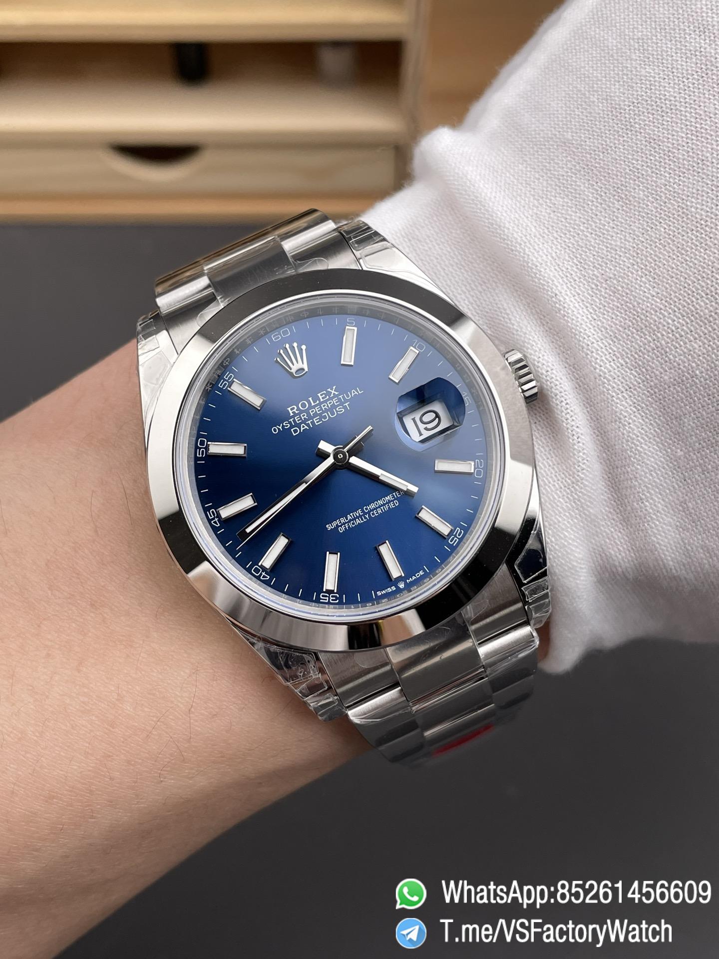 VSF Watches Datejust 41 Ref 126300 Bright Blue Dial Smooth Bezel 904L Steel Oyster Bracelet DanDong 3235 Movement 72 Hours PR 09 VSF Watches Datejust 41 Ref 126300 Bright Blue Dial Smooth Bezel 904L Steel Oyster Bracelet DanDong 3235 Movement 72 Hours PR 09
