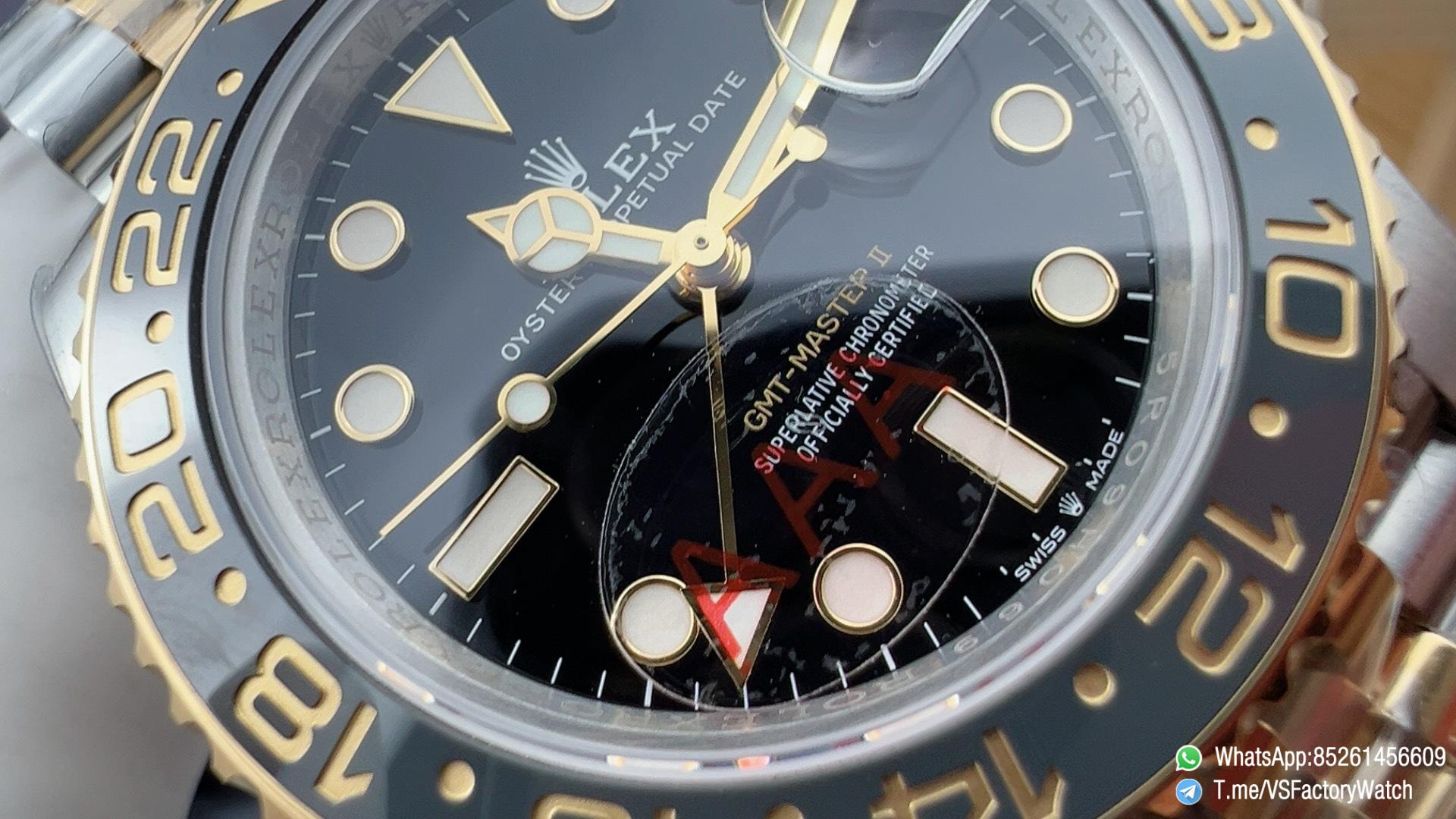 VSF Watches GMT Master II 126713GRNR Zombie Gain Weight 164g Two Tone Black Grey Ceramic Bezel Black Dial Jubilee Bracelet DD3285 Movement 03 VSF Watches GMT Master II 126713GRNR Zombie Gain Weight 164g Two Tone Black Grey Ceramic Bezel Black Dial Jubilee Bracelet DD3285 Movement 03