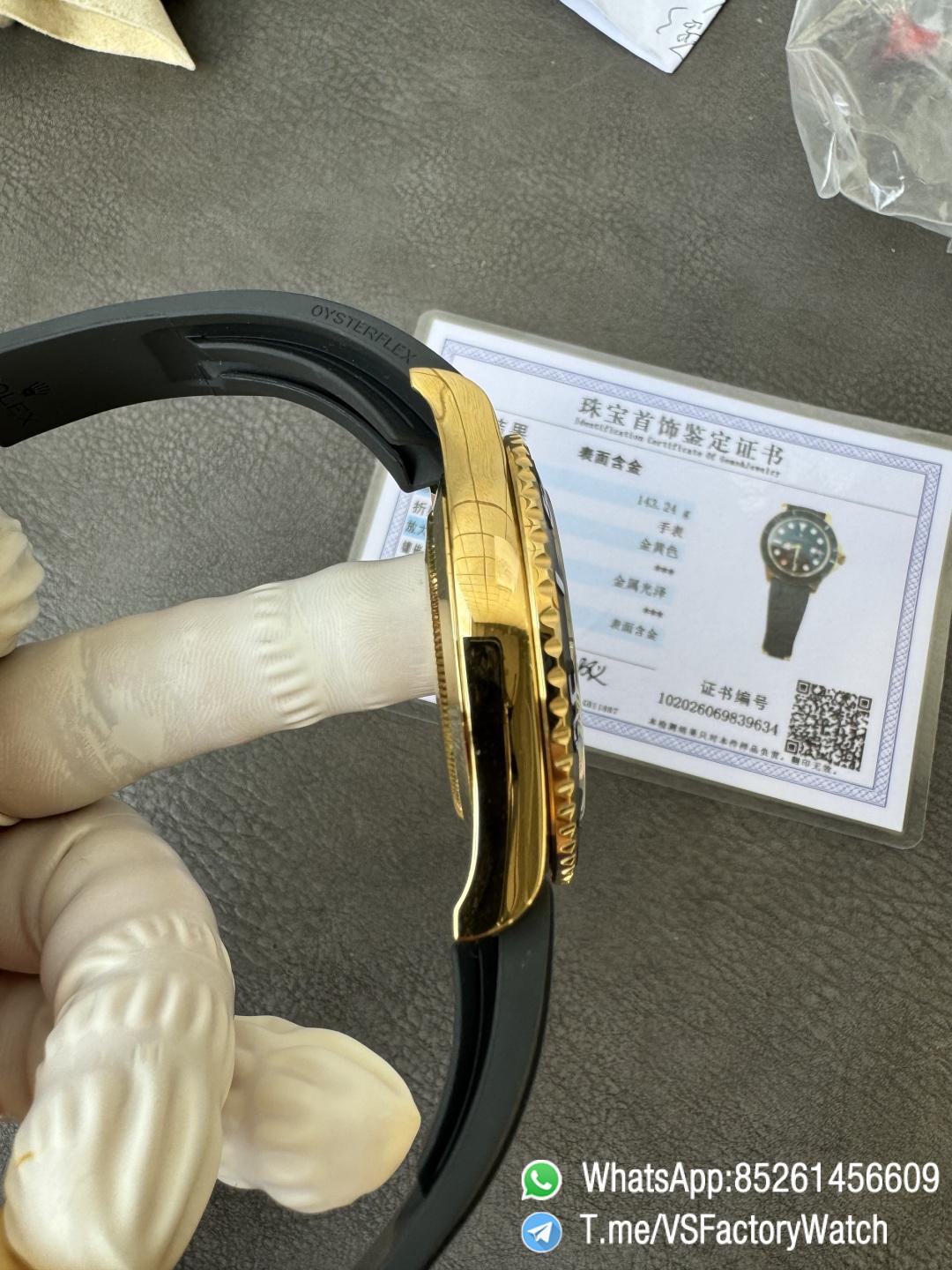 VSF Watches Yacht Master 226658 42mm Gain Weight 148g Yellow Gold Case 3D Black Ceramic Bezel on Black Rubber Strap DD3235 V2 06 VSF Watches Yacht Master 226658 42mm Gain Weight 148g Yellow Gold Case 3D Black Ceramic Bezel on Black Rubber Strap DD3235 V2 06