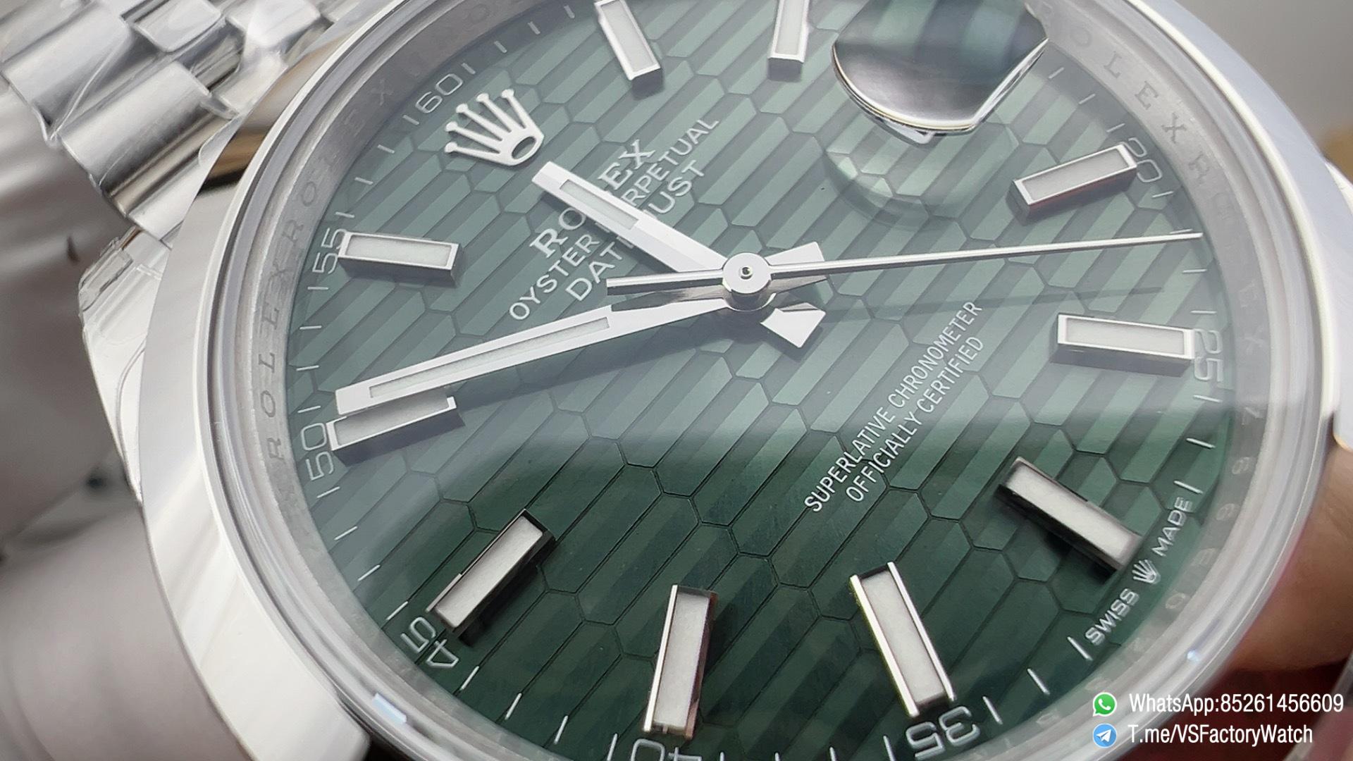 VS Factory Watch Datejust 41 126300 Mint Motif Dial Smooth Bezel Jubilee Bracelet DanDong 3235 Movement 72 Hours PR 03 VS Factory Watch Datejust 41 126300 Mint Motif Dial Smooth Bezel Jubilee Bracelet DanDong 3235 Movement 72 Hours PR 03