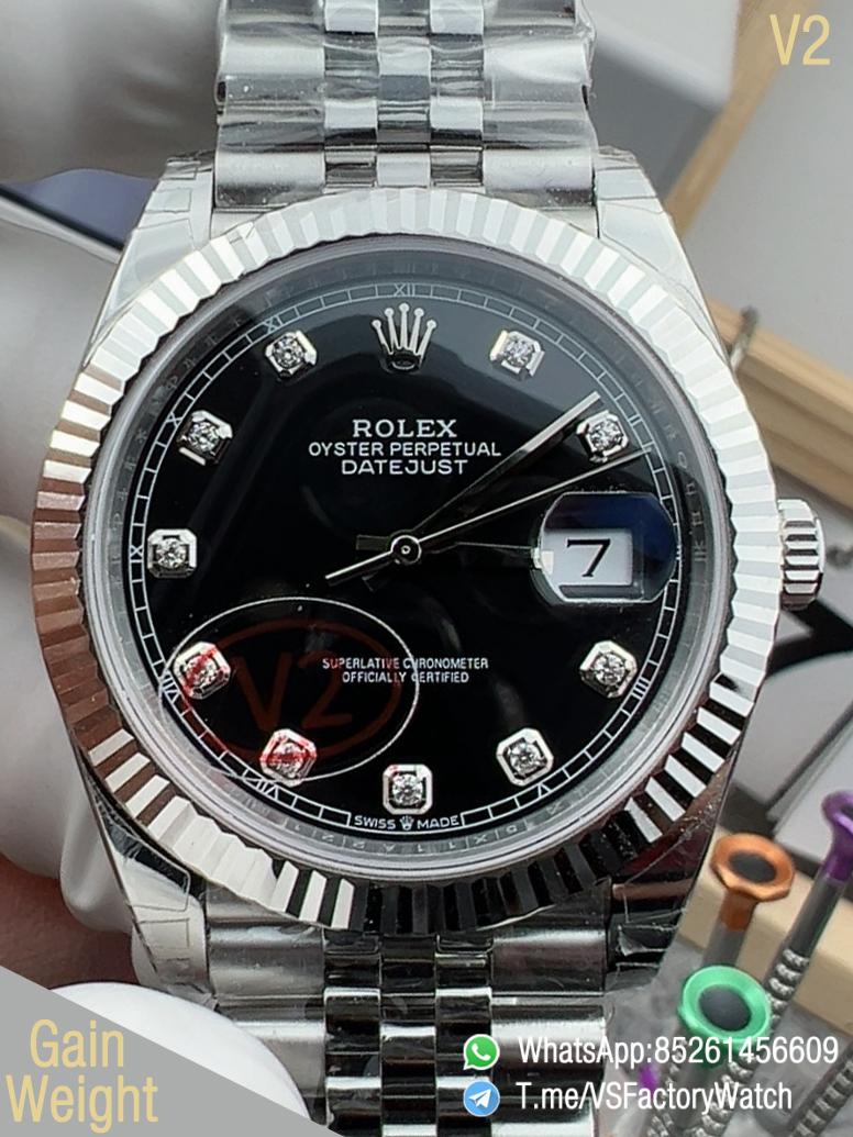 VSF DateJust 41 Ref. 126334 Black Dail with Diamonds Hour Markers 904L Stainless Steel Case and Jubilee Bracelet DanDong 3235 Movement 01 1 VSF DateJust 41 Ref. 126334 Black Dail with Diamonds Hour Markers 904L Stainless Steel Case and Jubilee Bracelet DanDong 3235 Movement 01 1