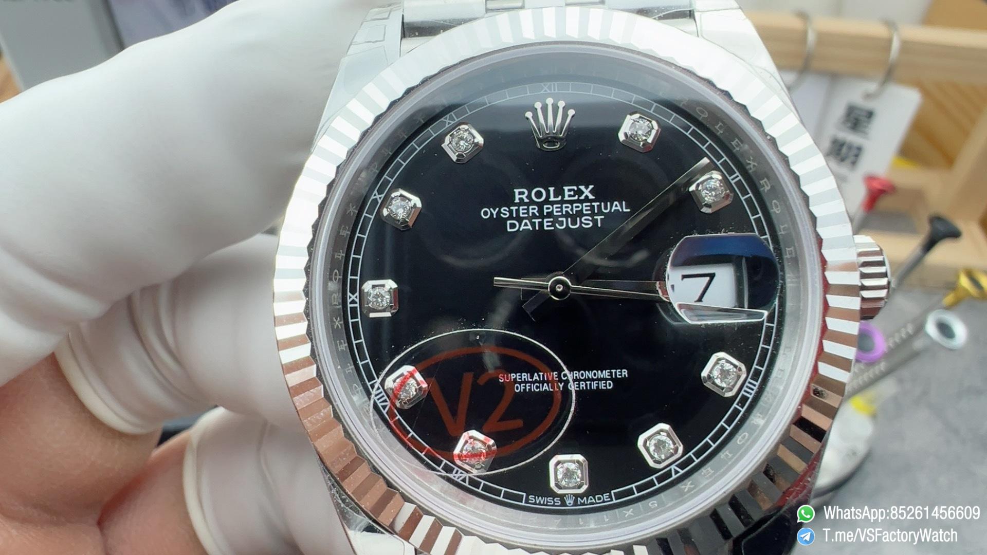 VSF DateJust 41 Ref. 126334 Black Dail with Diamonds Hour Markers 904L Stainless Steel Case and Jubilee Bracelet DanDong 3235 Movement 02 VSF DateJust 41 Ref. 126334 Black Dail with Diamonds Hour Markers 904L Stainless Steel Case and Jubilee Bracelet DanDong 3235 Movement 02