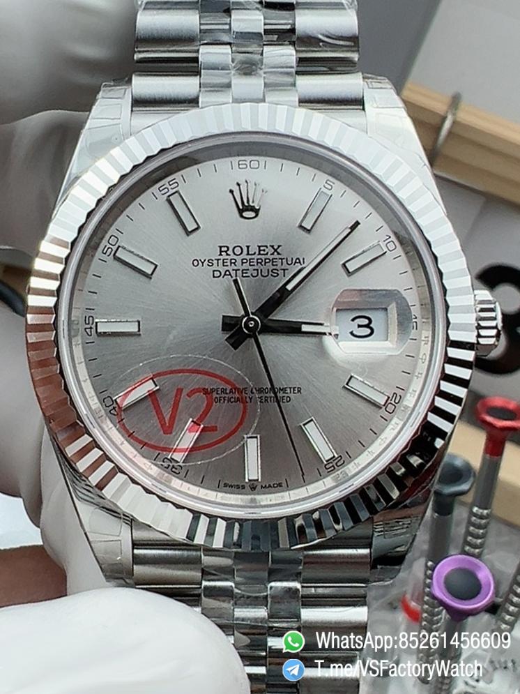 VSF DateJust 41 V2 133g Ref 126334 Silver Dail with Blue Luminous Stick Hour Markers 904L Jubilee Bracelet DanDong 3235 Movement 00 VSF DateJust 41 V2 133g Ref 126334 Silver Dail with Blue Luminous Stick Hour Markers 904L Jubilee Bracelet DanDong 3235 Movement 00