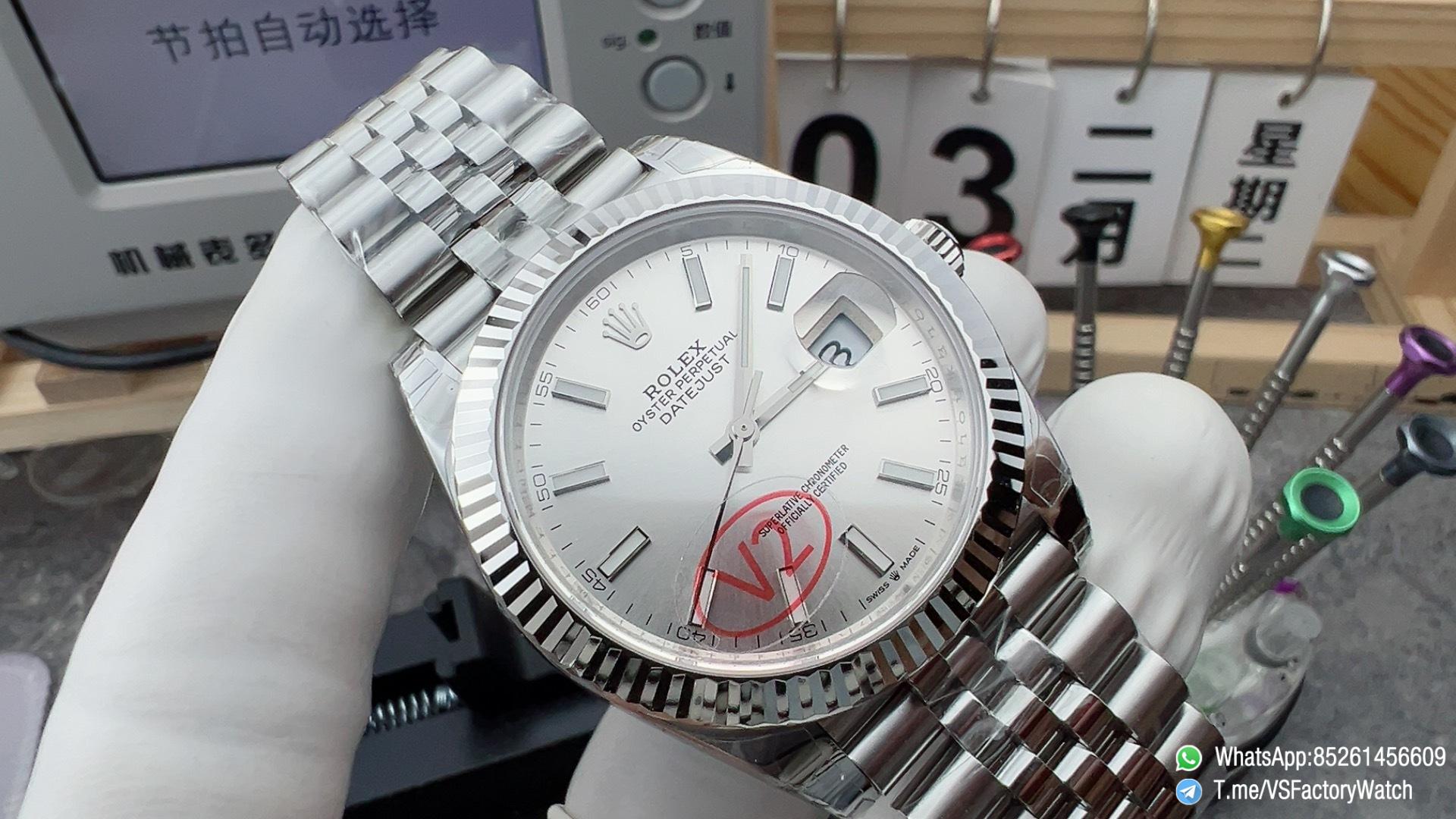 VSF DateJust 41 V2 133g Ref 126334 Silver Dail with Blue Luminous Stick Hour Markers 904L Jubilee Bracelet DanDong 3235 Movement 02 VSF DateJust 41 V2 133g Ref 126334 Silver Dail with Blue Luminous Stick Hour Markers 904L Jubilee Bracelet DanDong 3235 Movement 02