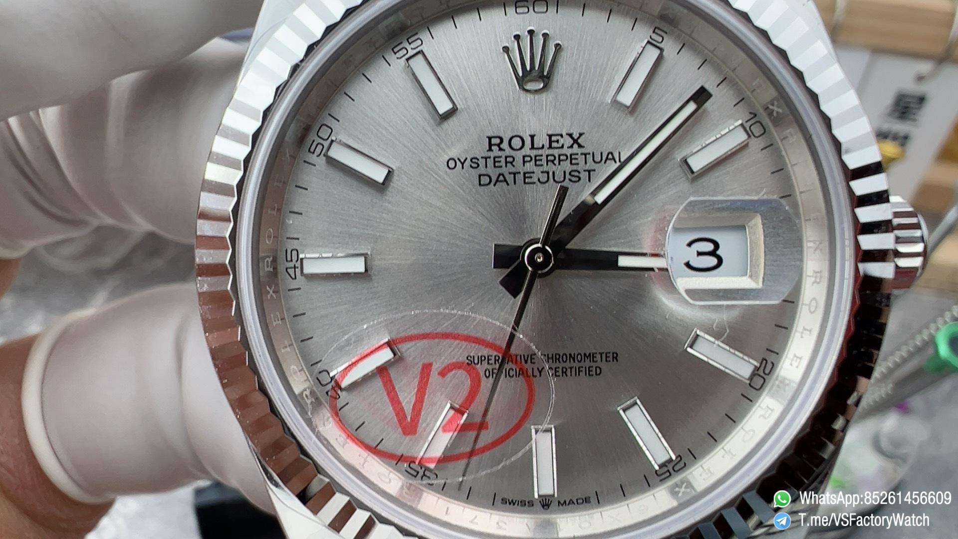 VSF DateJust 41 V2 133g Ref 126334 Silver Dail with Blue Luminous Stick Hour Markers 904L Jubilee Bracelet DanDong 3235 Movement 05 VSF DateJust 41 V2 133g Ref 126334 Silver Dail with Blue Luminous Stick Hour Markers 904L Jubilee Bracelet DanDong 3235 Movement 05