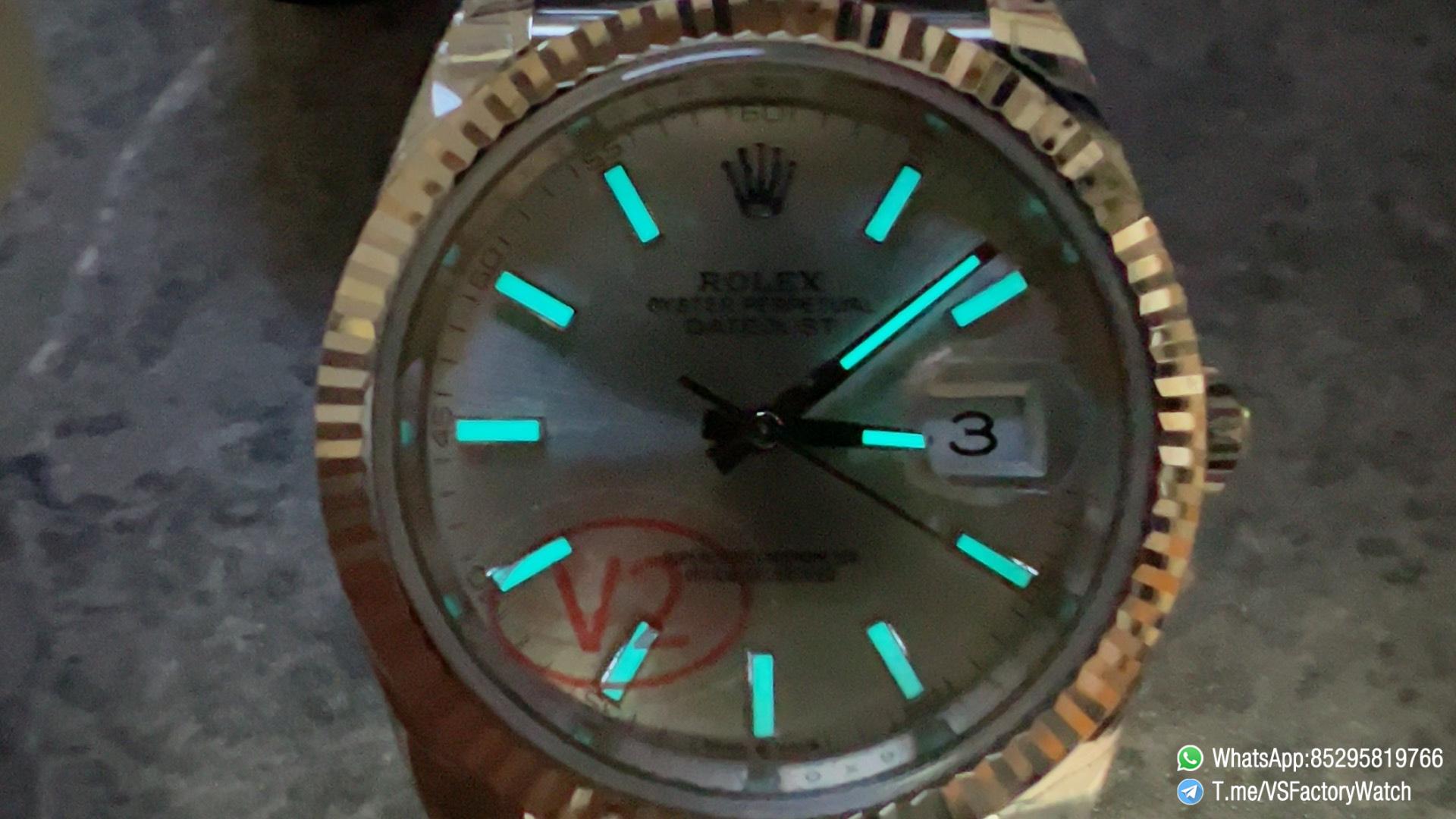VSF DateJust 41 V2 133g Ref 126334 Silver Dail with Blue Luminous Stick Hour Markers 904L Jubilee Bracelet DanDong 3235 Movement 09 VSF DateJust 41 V2 133g Ref 126334 Silver Dail with Blue Luminous Stick Hour Markers 904L Jubilee Bracelet DanDong 3235 Movement 09
