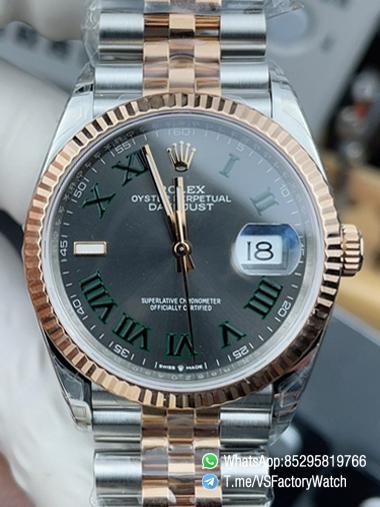 VSF Watch Datejust 36mm REF 126231 Oystersteel Everose Gold Slate Dial Roma Hour Markers Jubilee Bracelet DanDong 3235 Movement 00 VSF Watch Datejust 36mm REF 126231 Oystersteel Everose Gold Slate Dial Roma Hour Markers Jubilee Bracelet DanDong 3235 Movement 00