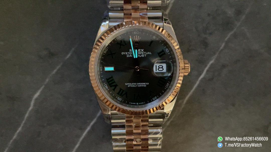 VSF Watch Datejust 36mm REF 126231 Oystersteel Everose Gold Slate Dial Roma Hour Markers Jubilee Bracelet DanDong 3235 Movement 09 VSF Watch Datejust 36mm REF 126231 Oystersteel Everose Gold Slate Dial Roma Hour Markers Jubilee Bracelet DanDong 3235 Movement 09