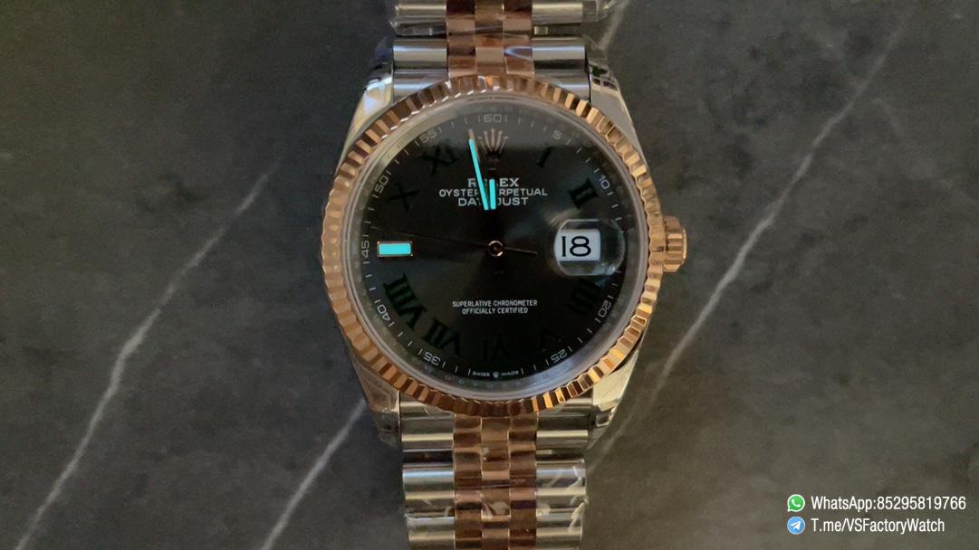 VSF Watch Datejust 36mm REF 126231 Oystersteel Everose Gold Slate Dial Roma Hour Markers Jubilee Bracelet DanDong 3235 Movement 09 VSF Watch Datejust 36mm REF 126231 Oystersteel Everose Gold Slate Dial Roma Hour Markers Jubilee Bracelet DanDong 3235 Movement 09