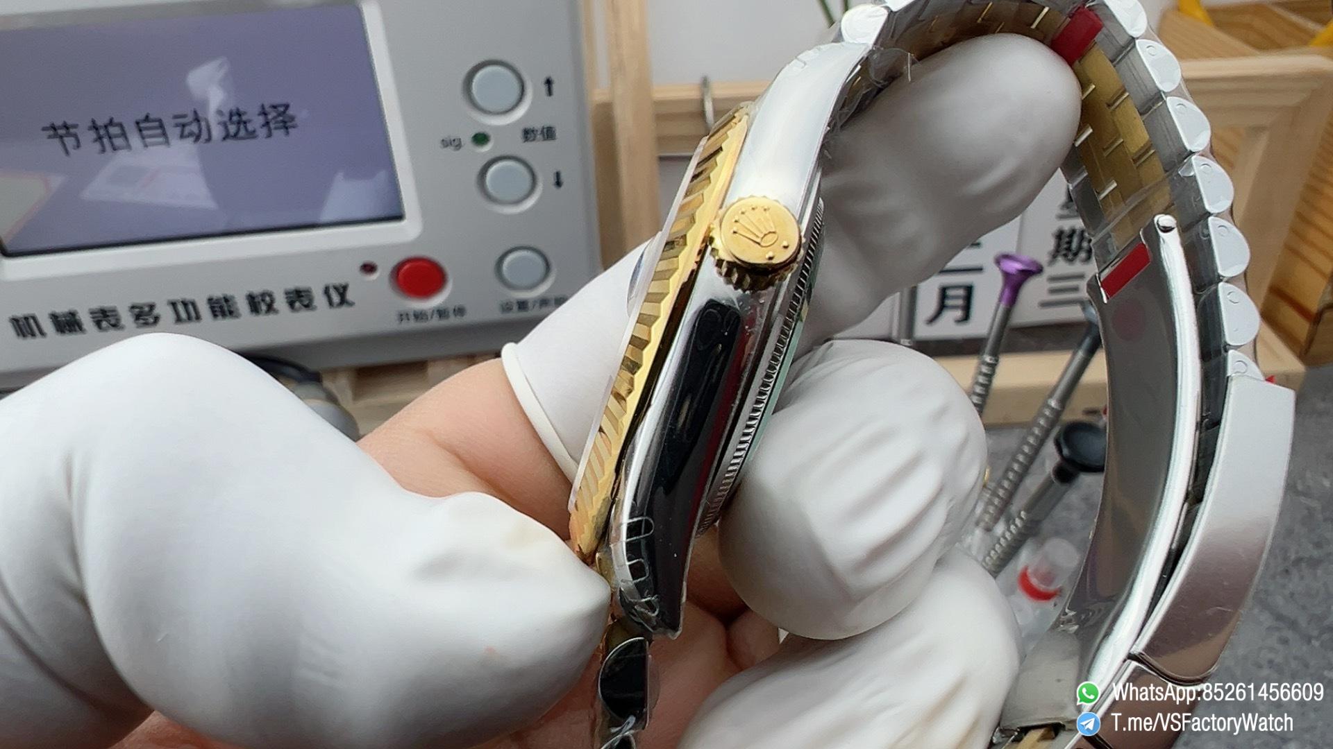 VSF Watch Datejust 41 Ref. 126333 Yellow Rolesor White Dial with Blue Luminous Hour Indexes Jubille Bracelet DanDong 3235 Movement 05 VSF Watch Datejust 41 Ref. 126333 Yellow Rolesor White Dial with Blue Luminous Hour Indexes Jubille Bracelet DanDong 3235 Movement 05