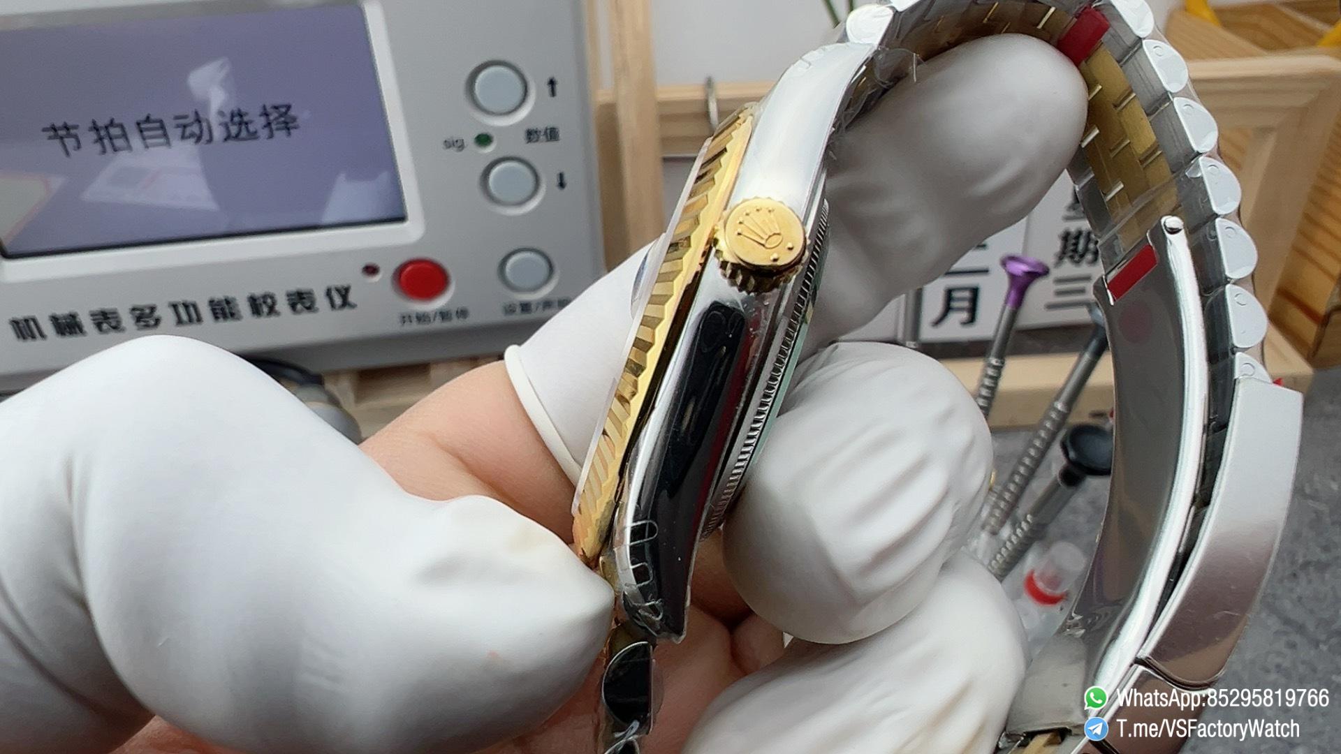 VSF Watch Datejust 41 Ref. 126333 Yellow Rolesor White Dial with Blue Luminous Hour Indexes Jubille Bracelet DanDong 3235 Movement 05 VSF Watch Datejust 41 Ref. 126333 Yellow Rolesor White Dial with Blue Luminous Hour Indexes Jubille Bracelet DanDong 3235 Movement 05