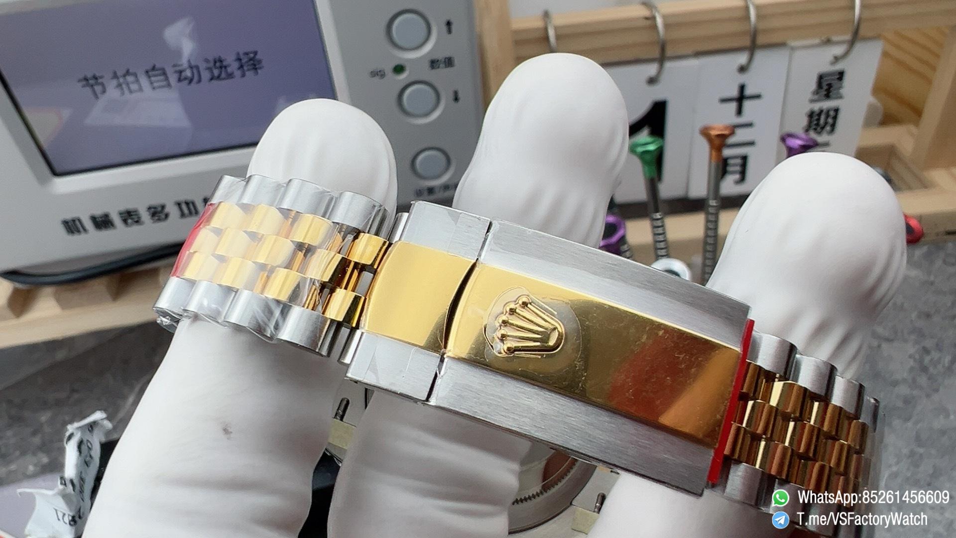 VSF Watch Datejust 41 Ref. 126333 Yellow Rolesor White Dial with Blue Luminous Hour Indexes Jubille Bracelet DanDong 3235 Movement 08 VSF Watch Datejust 41 Ref. 126333 Yellow Rolesor White Dial with Blue Luminous Hour Indexes Jubille Bracelet DanDong 3235 Movement 08