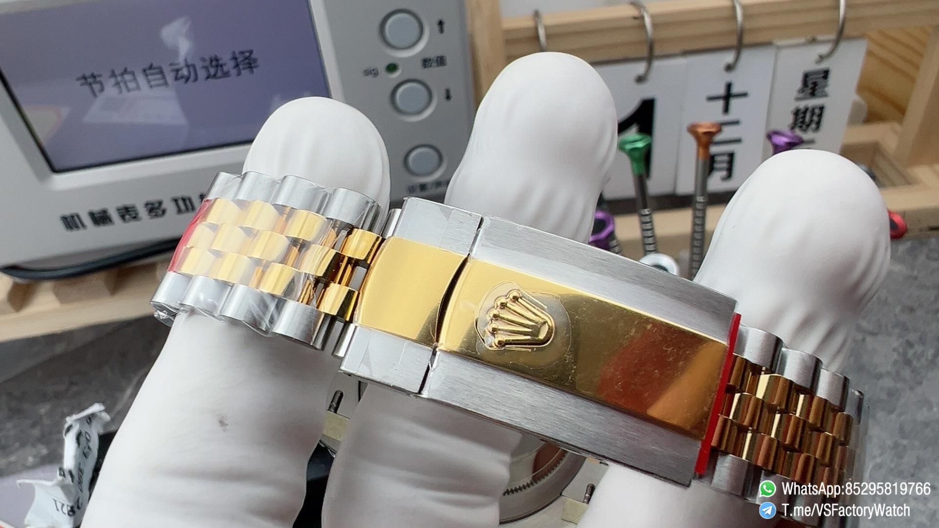 VSF Watch Datejust 41 Ref. 126333 Yellow Rolesor White Dial with Blue Luminous Hour Indexes Jubille Bracelet DanDong 3235 Movement 08 VSF Watch Datejust 41 Ref. 126333 Yellow Rolesor White Dial with Blue Luminous Hour Indexes Jubille Bracelet DanDong 3235 Movement 08
