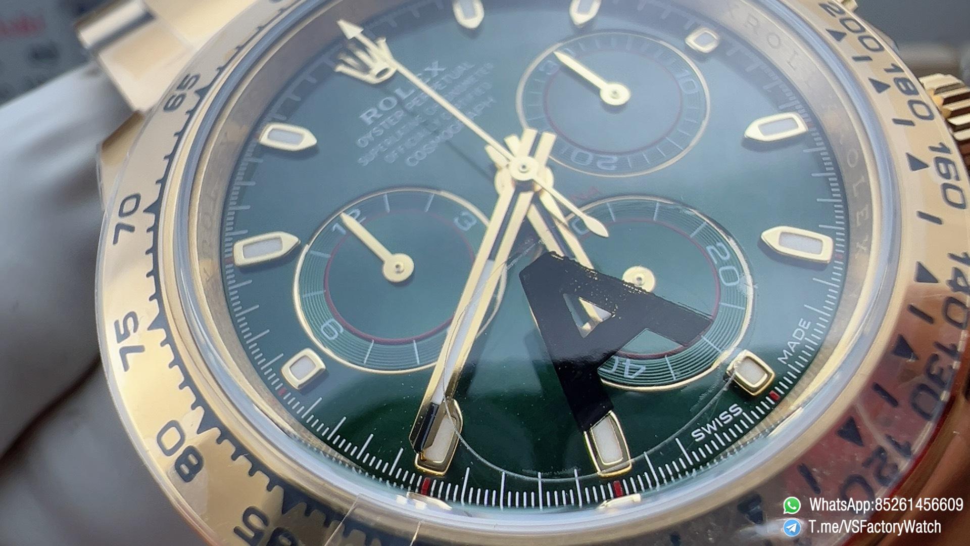 VS Factory Daytona John Mayer 116508 V3 Weight 179G Yellow Gold Case Green Dial Yellow Gold Bracelet DanDong 4130 Movement 02 VS Factory Daytona John Mayer 116508 V3 Weight 179G Yellow Gold Case Green Dial Yellow Gold Bracelet DanDong 4130 Movement 02