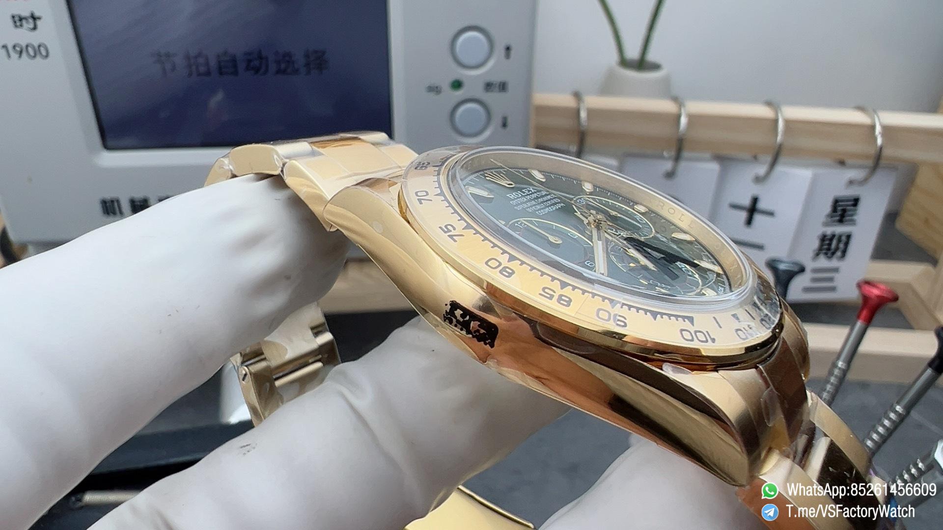 VS Factory Daytona John Mayer 116508 V3 Weight 179G Yellow Gold Case Green Dial Yellow Gold Bracelet DanDong 4130 Movement 04 VS Factory Daytona John Mayer 116508 V3 Weight 179G Yellow Gold Case Green Dial Yellow Gold Bracelet DanDong 4130 Movement 04