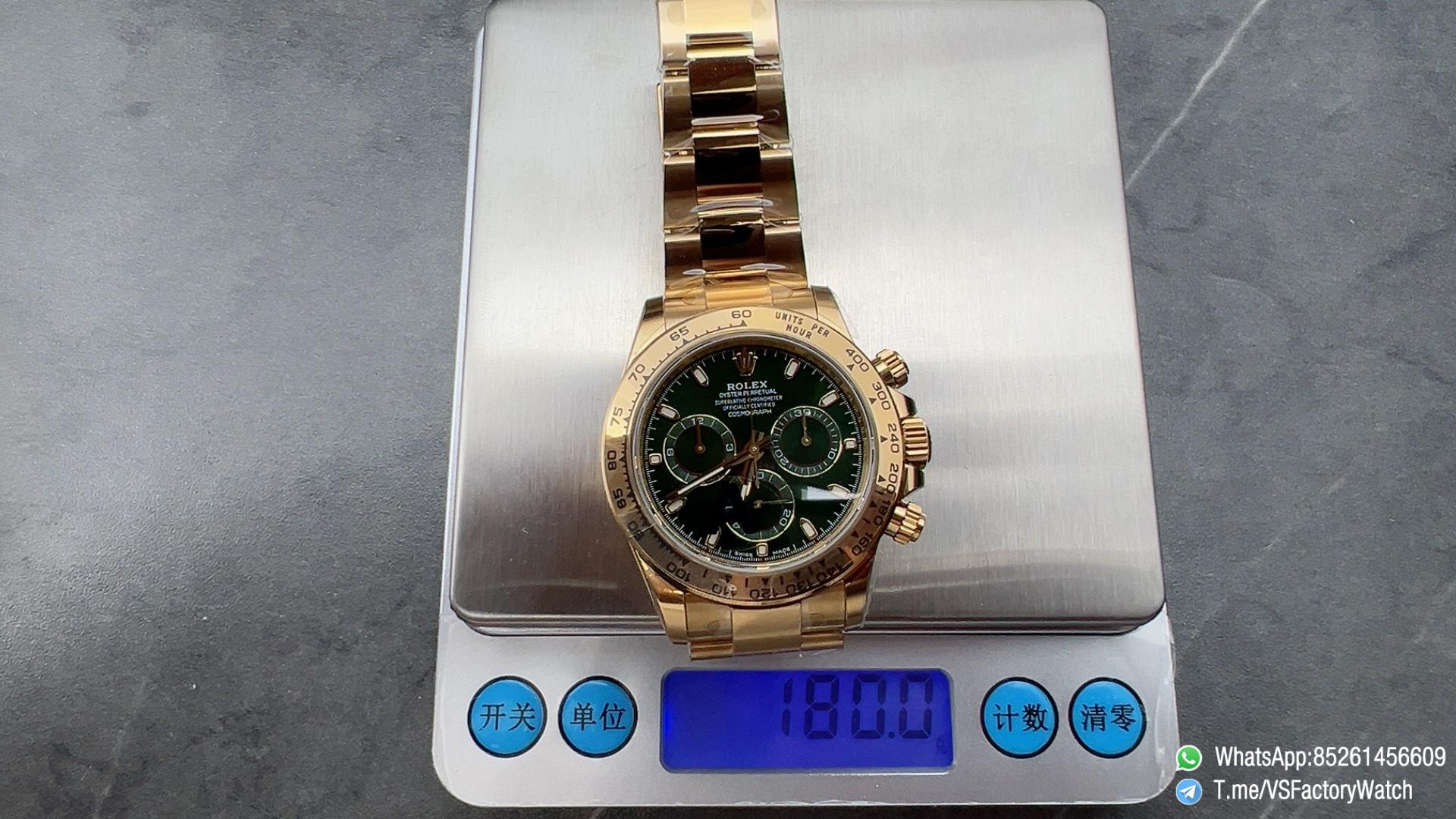 VS Factory Daytona John Mayer 116508 V3 Weight 179G Yellow Gold Case Green Dial Yellow Gold Bracelet DanDong 4130 Movement 09 VS Factory Daytona John Mayer 116508 V3 Weight 179G Yellow Gold Case Green Dial Yellow Gold Bracelet DanDong 4130 Movement 09