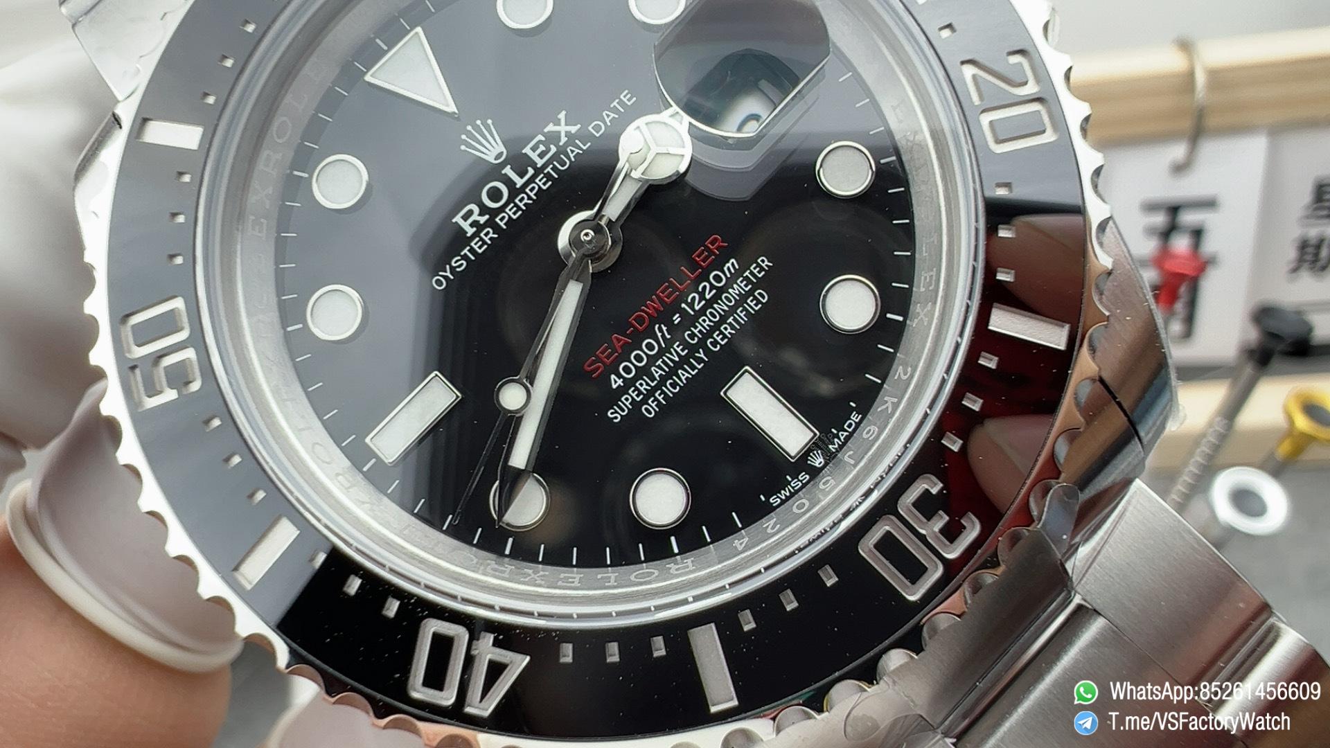 VS Factory Red Sea Dweller 43 Ref 126600 Black Dial Black Ceramic Bezel 904L Steel Metal Case and Bracelet DanDong 3235 Movement 03 VS Factory Red Sea Dweller 43 Ref 126600 Black Dial Black Ceramic Bezel 904L Steel Metal Case and Bracelet DanDong 3235 Movement 03