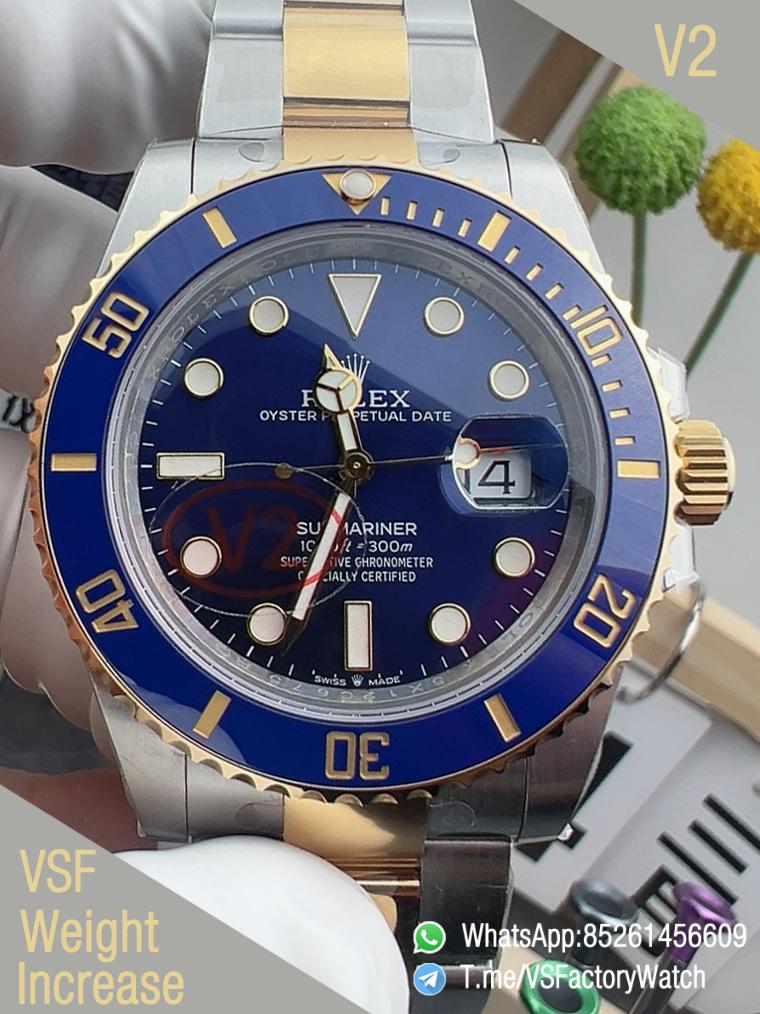 VS Factory Submariner 126613LB V2 Gain Weight 186G 41MM Blue Dial Blue Ceramic Bezel 904L Steel Two Tone VS3235 Movement 00 VS Factory Submariner 126613LB V2 Gain Weight 186G 41MM Blue Dial Blue Ceramic Bezel 904L Steel Two Tone VS3235 Movement 00