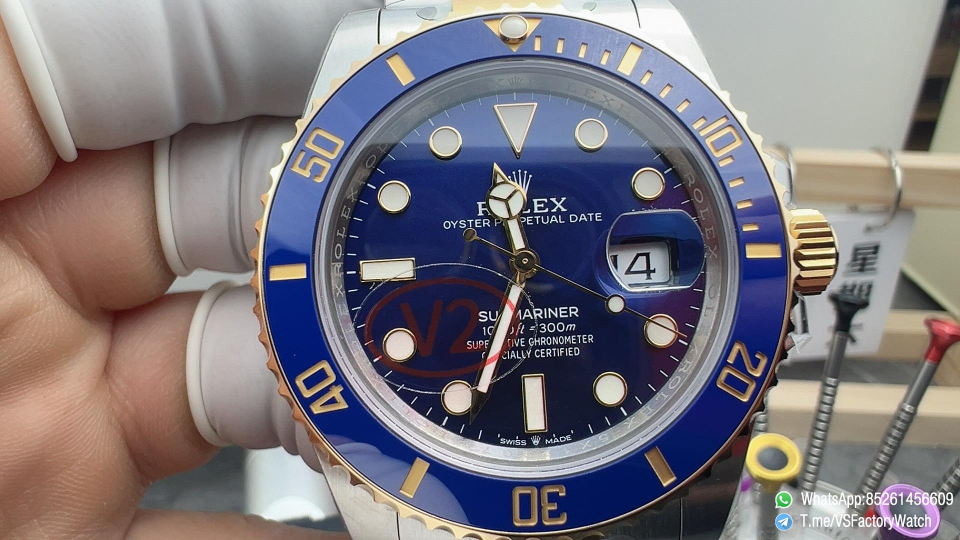 VS Factory Submariner 126613LB V2 Gain Weight 186G 41MM Blue Dial Blue Ceramic Bezel 904L Steel Two Tone VS3235 Movement 02 VS Factory Submariner 126613LB V2 Gain Weight 186G 41MM Blue Dial Blue Ceramic Bezel 904L Steel Two Tone VS3235 Movement 02