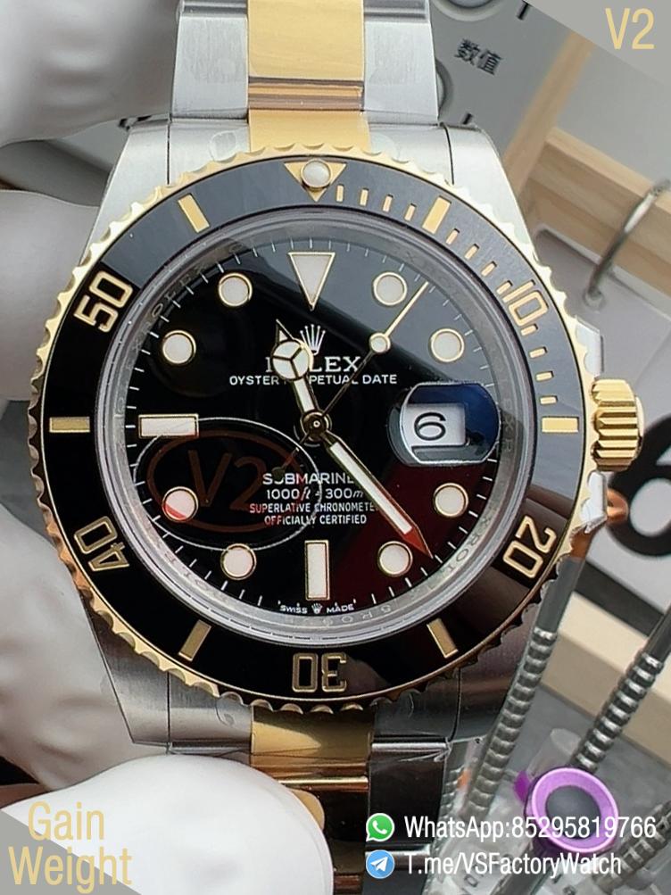 VS Factory Submariner 126613LN V2 Gain Weight 186G 41MM Black Dial Black Ceramic Bezel 904L Steel Two Tone VS3235 Movement 00 VS Factory Submariner 126613LN V2 Gain Weight 186G 41MM Black Dial Black Ceramic Bezel 904L Steel Two Tone VS3235 Movement 00