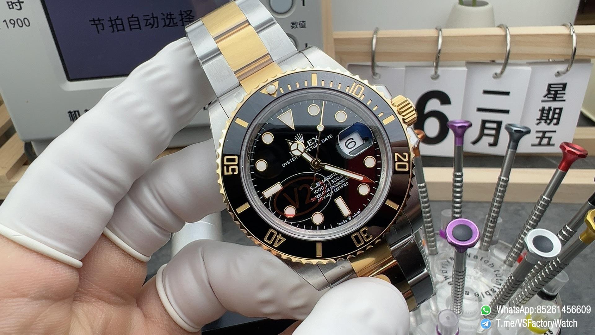 VS Factory Submariner 126613LN V2 Gain Weight 186G 41MM Black Dial Black Ceramic Bezel 904L Steel Two Tone VS3235 Movement 01 VS Factory Submariner 126613LN V2 Gain Weight 186G 41MM Black Dial Black Ceramic Bezel 904L Steel Two Tone VS3235 Movement 01