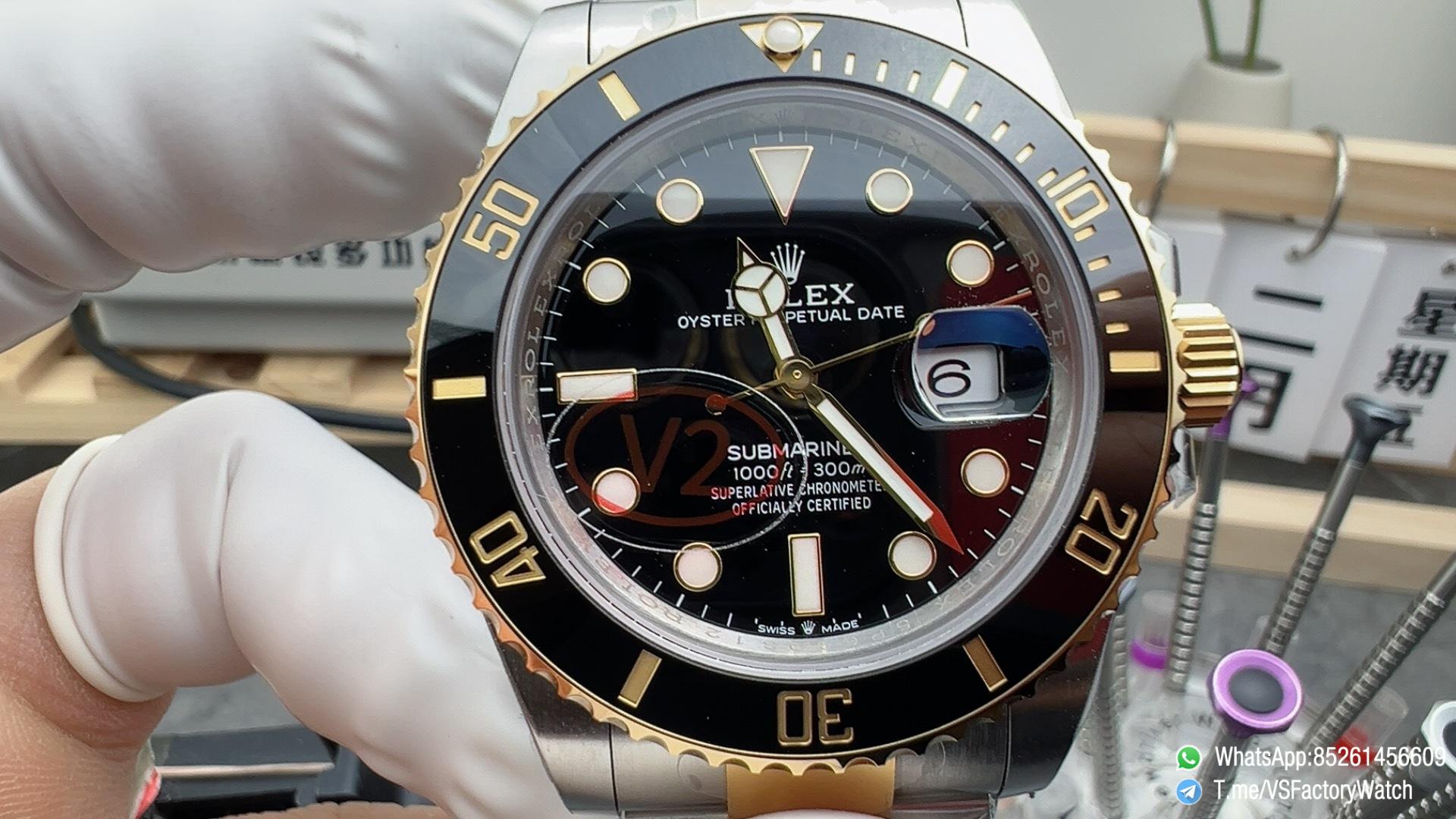 VS Factory Submariner 126613LN V2 Gain Weight 186G 41MM Black Dial Black Ceramic Bezel 904L Steel Two Tone VS3235 Movement 02 VS Factory Submariner 126613LN V2 Gain Weight 186G 41MM Black Dial Black Ceramic Bezel 904L Steel Two Tone VS3235 Movement 02