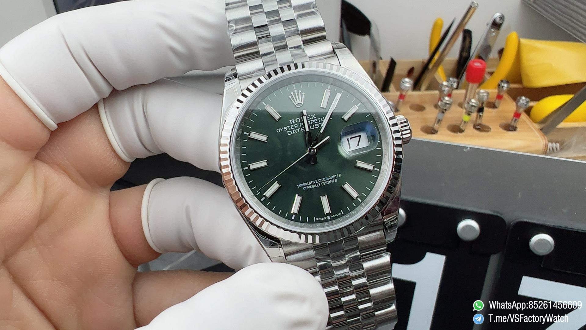 VS Factory Watch DateJust 36 Ref 126234 0051 904L Steel Metal Mint Green Dial Fluted Bezel Jubilee Bracelet DD3235 Movement 01 VS Factory Watch DateJust 36 Ref 126234 0051 904L Steel Metal Mint Green Dial Fluted Bezel Jubilee Bracelet DD3235 Movement 01