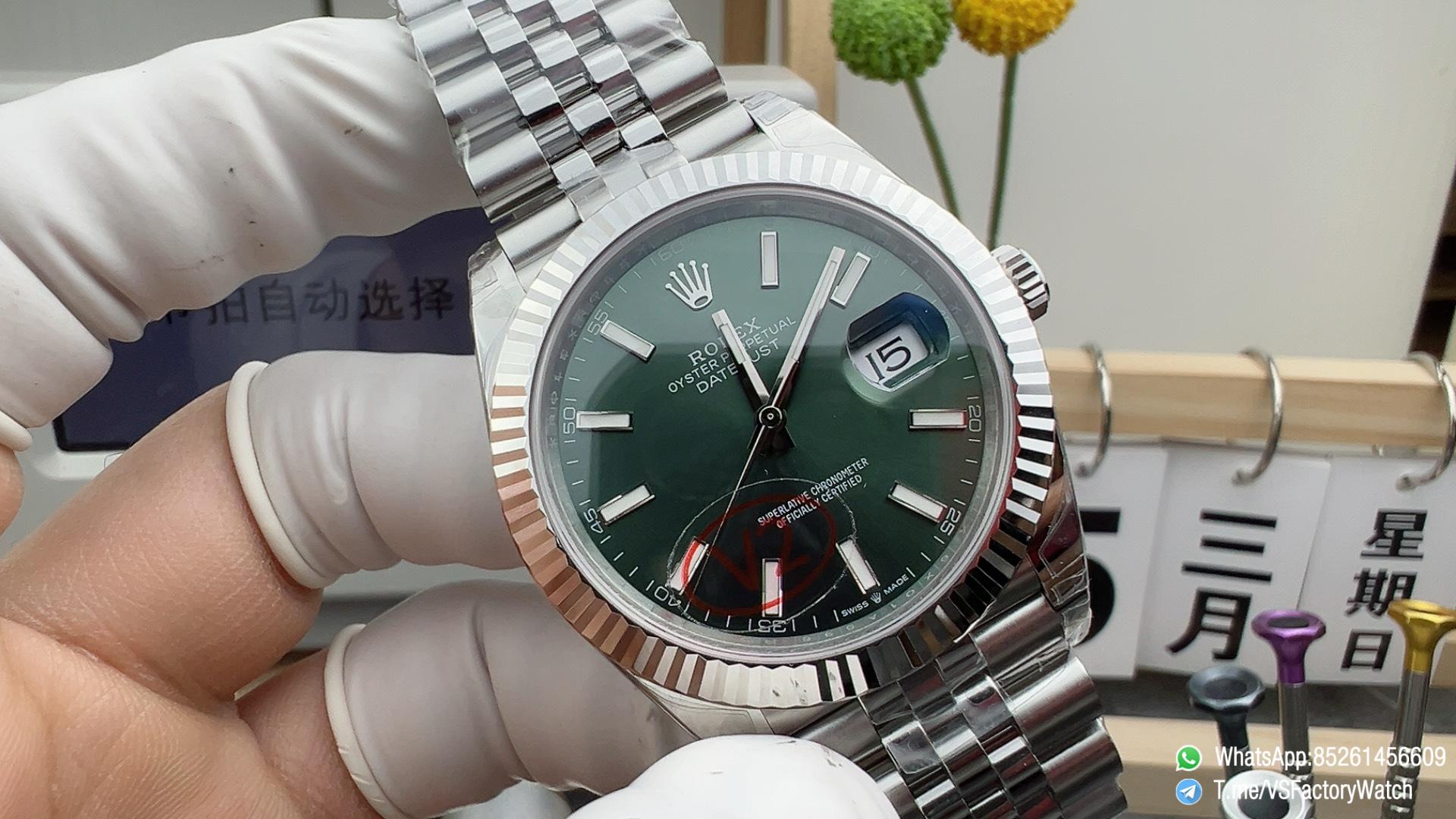 VS Factory Watch DateJust 41 V2 133g Ref 126334 Mint Green Dail 904L Metal Case and Jubilee Bracelet DanDong 3235 Movement 01 VS Factory Watch DateJust 41 V2 133g Ref 126334 Mint Green Dail 904L Metal Case and Jubilee Bracelet DanDong 3235 Movement 01