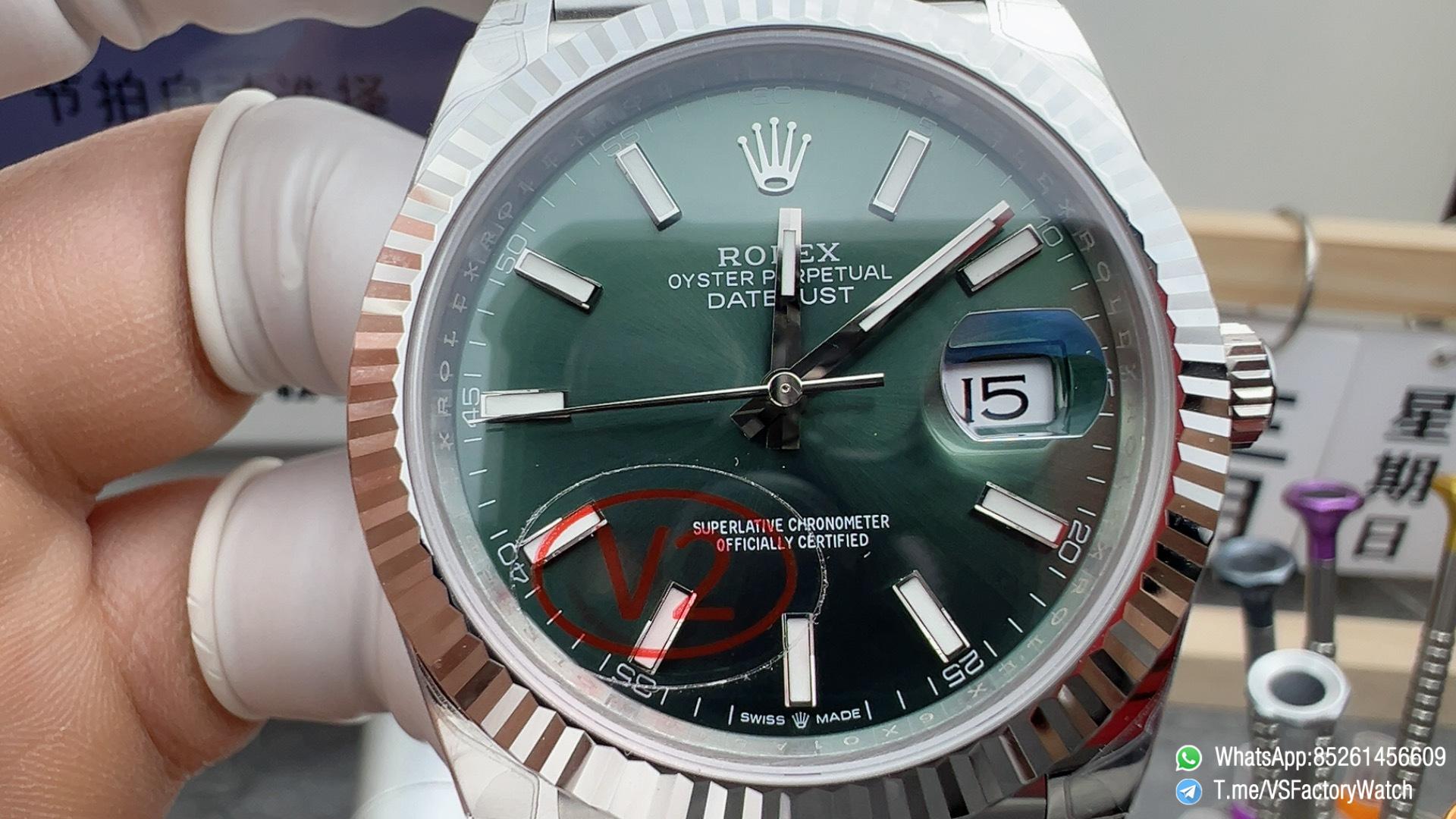 VS Factory Watch DateJust 41 V2 133g Ref 126334 Mint Green Dail 904L Metal Case and Jubilee Bracelet DanDong 3235 Movement 02 VS Factory Watch DateJust 41 V2 133g Ref 126334 Mint Green Dail 904L Metal Case and Jubilee Bracelet DanDong 3235 Movement 02