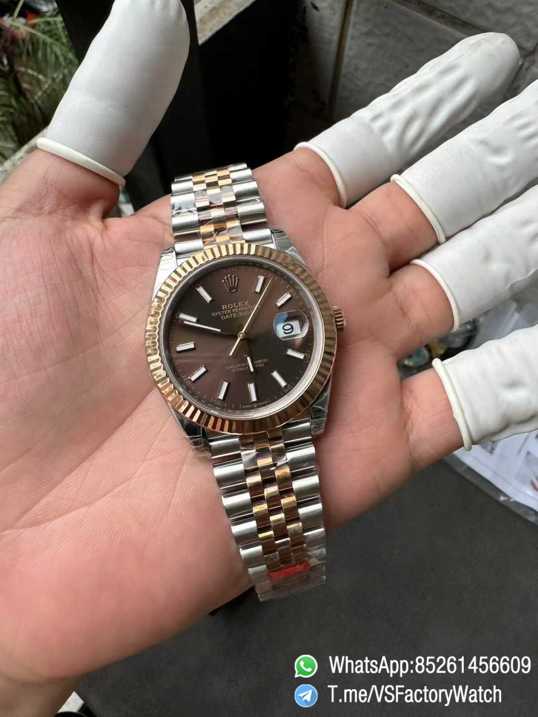VS Factory Watch Datejust 41 Ref 126331 Oystersteel and Everose Gold Features A Chocolate Dial and Jubilee Bracelet DD3235 Movement 01 VS Factory Watch Datejust 41 Ref 126331 Oystersteel and Everose Gold Features A Chocolate Dial and Jubilee Bracelet DD3235 Movement 01