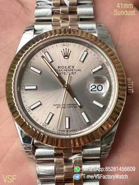 VS Factory Watch Datejust 41 Ref 126331 Oystersteel and Everose Gold Features Sundust Dial and Jubilee Bracelet DD3235 Movement 00 VS Factory Watch Datejust 41 Ref 126331 Oystersteel and Everose Gold Features Sundust Dial and Jubilee Bracelet DD3235 Movement 00