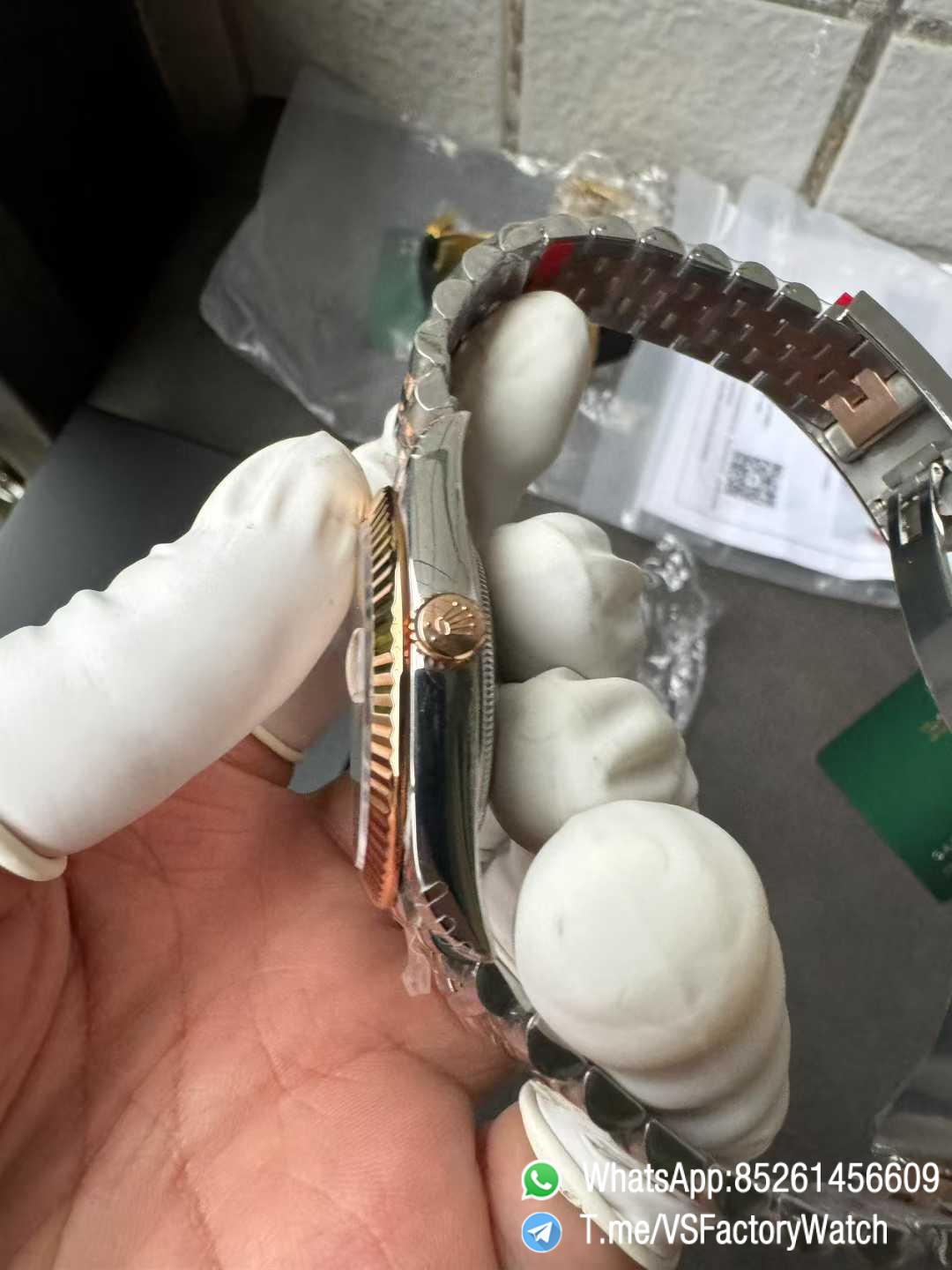 VS Factory Watch Datejust 41 Ref 126331 Oystersteel and Everose Gold Features Sundust Dial and Jubilee Bracelet DD3235 Movement 06 VS Factory Watch Datejust 41 Ref 126331 Oystersteel and Everose Gold Features Sundust Dial and Jubilee Bracelet DD3235 Movement 06