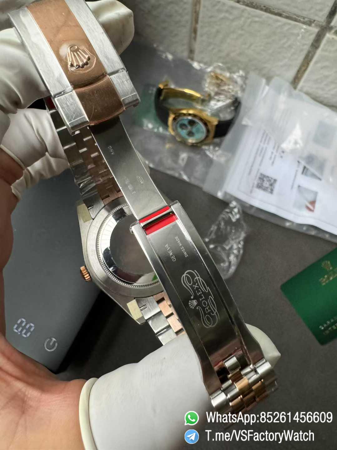 VS Factory Watch Datejust 41 Ref 126331 Oystersteel and Everose Gold Features Sundust Dial and Jubilee Bracelet DD3235 Movement 09 VS Factory Watch Datejust 41 Ref 126331 Oystersteel and Everose Gold Features Sundust Dial and Jubilee Bracelet DD3235 Movement 09