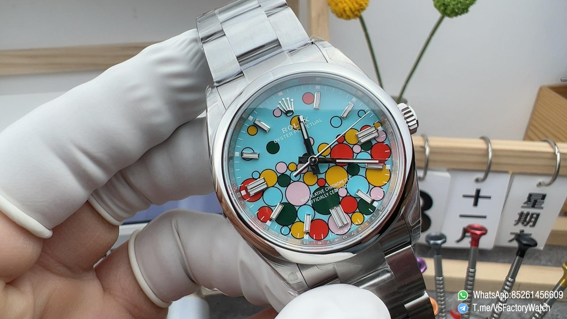 VS Factory Watch Oyster Perpetual 36 126000 904L Steel Metal Celebration Dial Oyster Bracelet DanDong 3230 Movement 01 VS Factory Watch Oyster Perpetual 36 126000 904L Steel Metal Celebration Dial Oyster Bracelet DanDong 3230 Movement 01