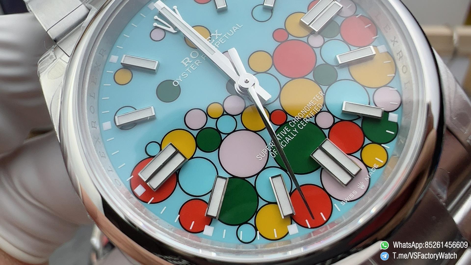 VS Factory Watch Oyster Perpetual 41 124300 904L Steel Metal Celebration Dial Oyster Bracelet DanDong 3230 Movement 04 VS Factory Watch Oyster Perpetual 41 124300 904L Steel Metal Celebration Dial Oyster Bracelet DanDong 3230 Movement 04