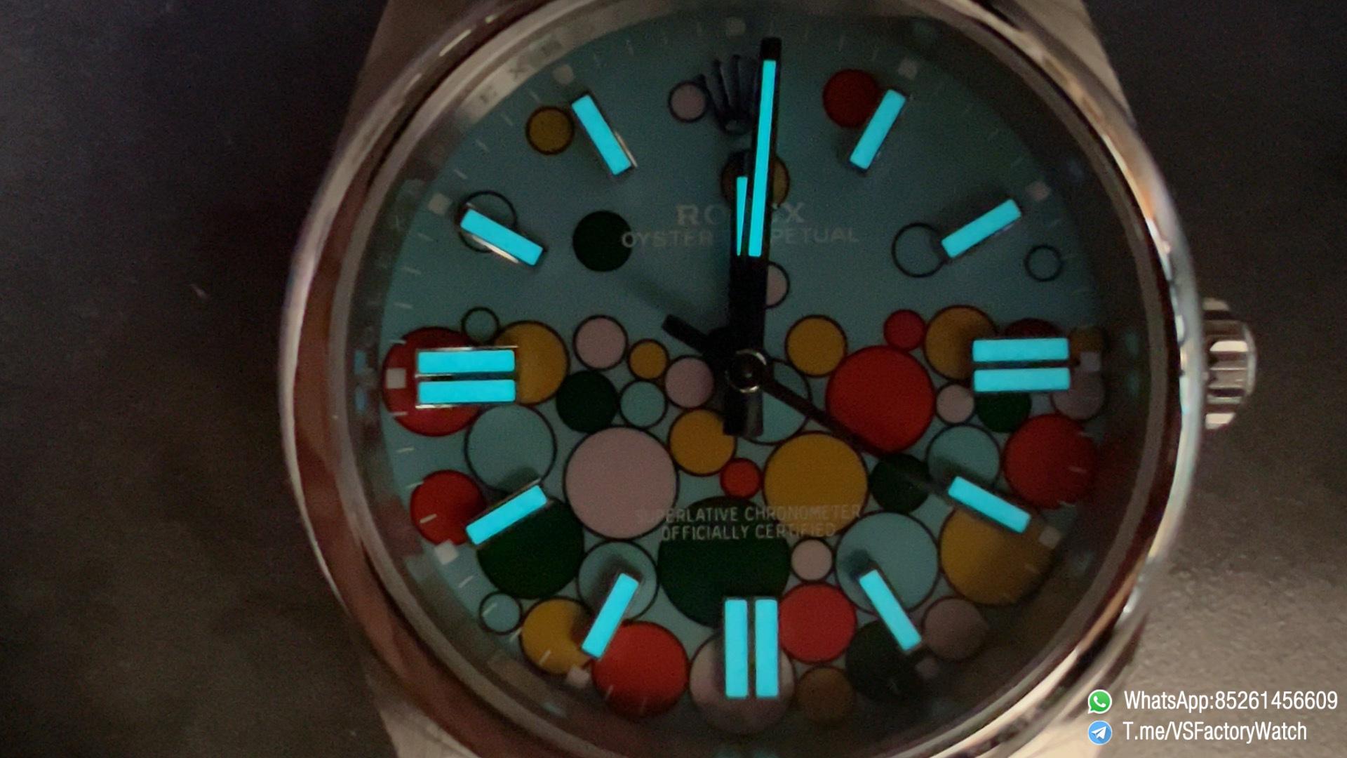 VS Factory Watch Oyster Perpetual 41 124300 904L Steel Metal Celebration Dial Oyster Bracelet DanDong 3230 Movement 09 VS Factory Watch Oyster Perpetual 41 124300 904L Steel Metal Celebration Dial Oyster Bracelet DanDong 3230 Movement 09