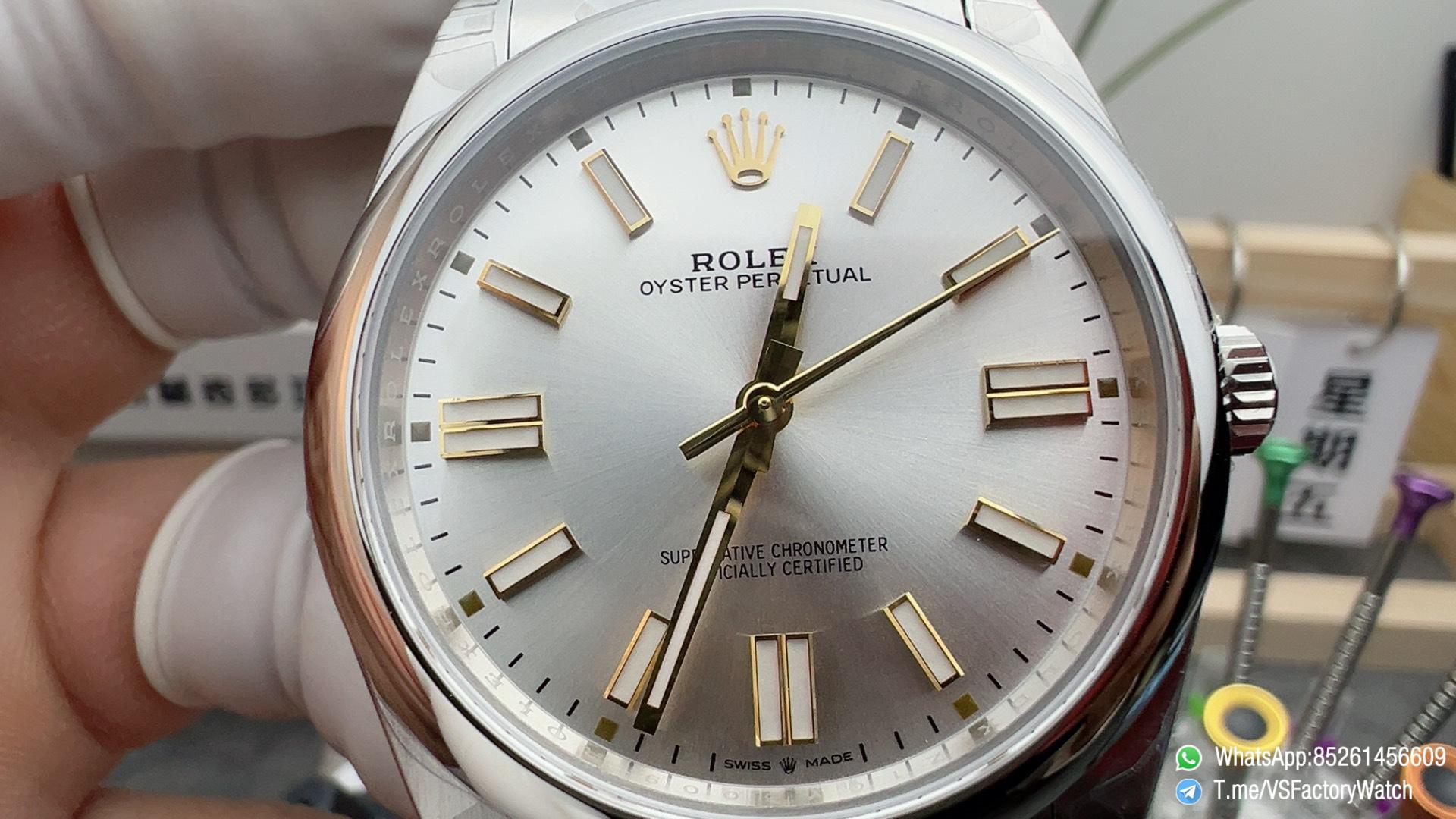 VS Factory Watch Oyster Perpetual 41 Ref 134300 904L Steel Metal Silver Dial Oyster Bracelet DanDong 3230 Movement 02 VS Factory Watch Oyster Perpetual 41 Ref 134300 904L Steel Metal Silver Dial Oyster Bracelet DanDong 3230 Movement 02