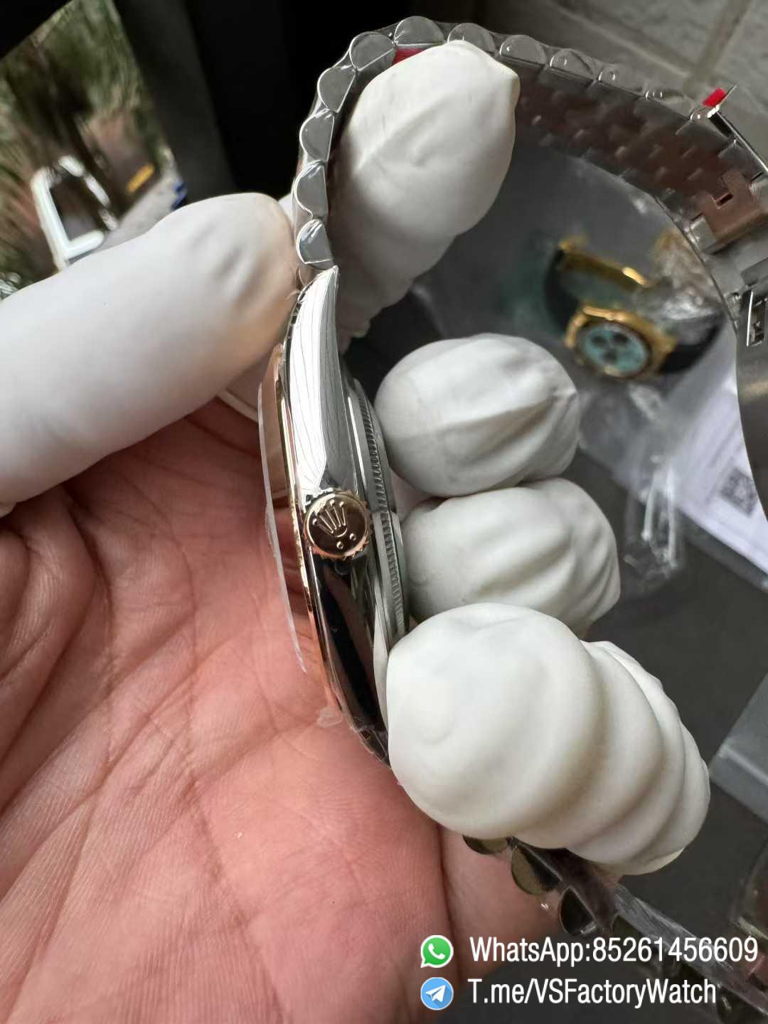 VSF DateJust 41 Ref 126331 Wimbledon Slate Dial Roma Indexes Rose Gold Smooth Bezel Two Tone Jubilee Bracelet DD3235 Calibre 07 VSF DateJust 41 Ref 126331 Wimbledon Slate Dial Roma Indexes Rose Gold Smooth Bezel Two Tone Jubilee Bracelet DD3235 Calibre 07