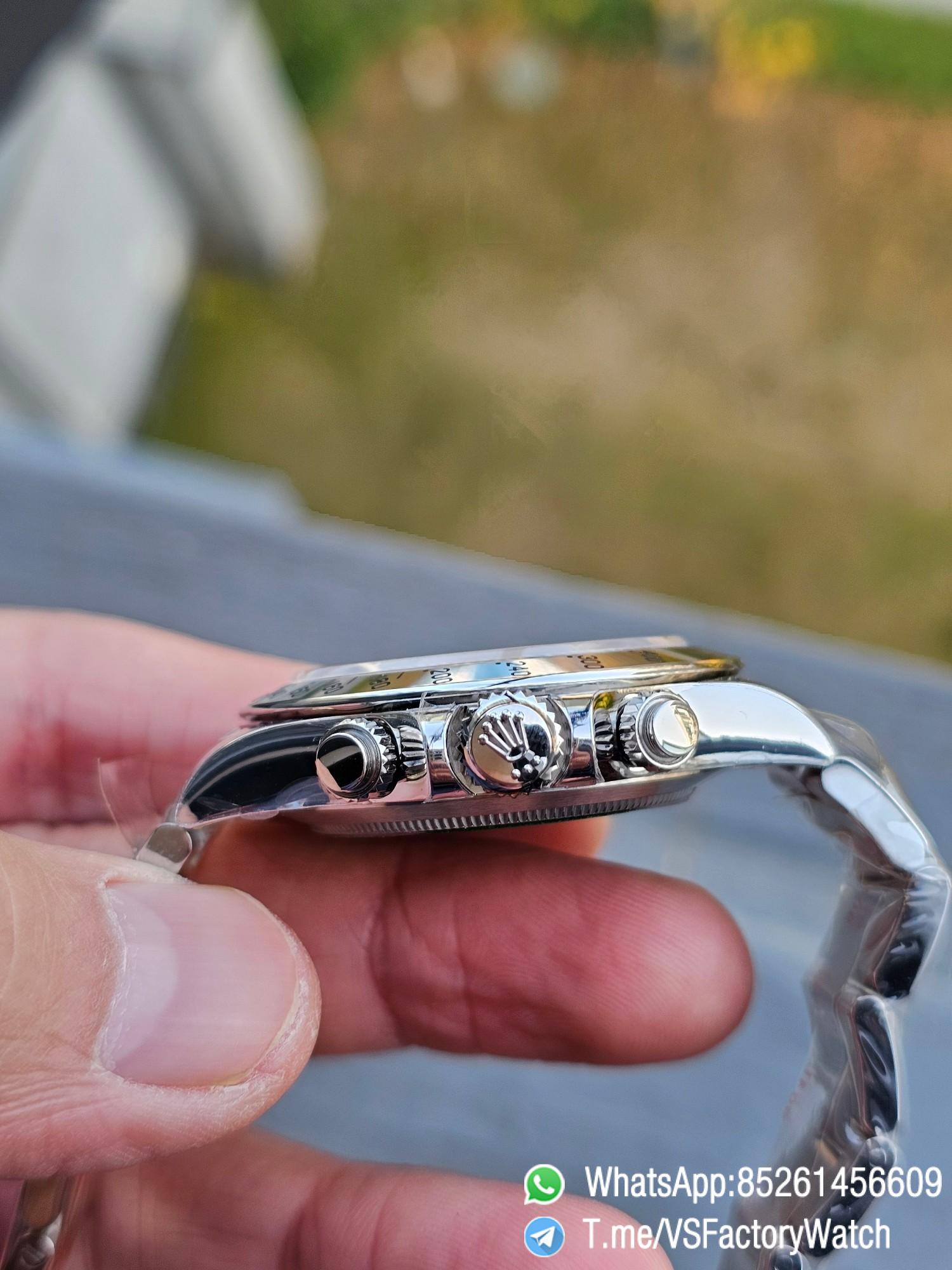 VSF Daytona 116520 White Dial with Luminous Hands and Stick Indexes 904L Steel Case and Bezel 904L Steel Oyster Braclet DD 4130 Movement 06 VSF Daytona 116520 White Dial with Luminous Hands and Stick Indexes 904L Steel Case and Bezel 904L Steel Oyster Braclet DD 4130 Movement 06