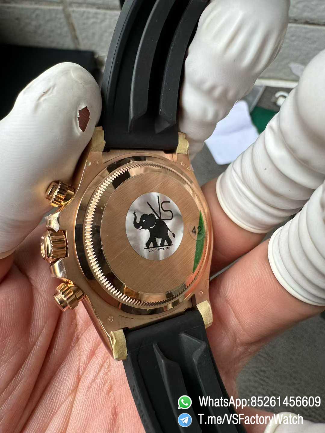 VSF Daytona 126515LN V2 137g Rose Gold CaseBright Black and Sundust Dial with Diamond Set Black Ceramic Bezel Oysterflex Strap DD4131 Movement 04 VSF Daytona 126515LN V2 137g Rose Gold CaseBright Black and Sundust Dial with Diamond Set Black Ceramic Bezel Oysterflex Strap DD4131 Movement 04